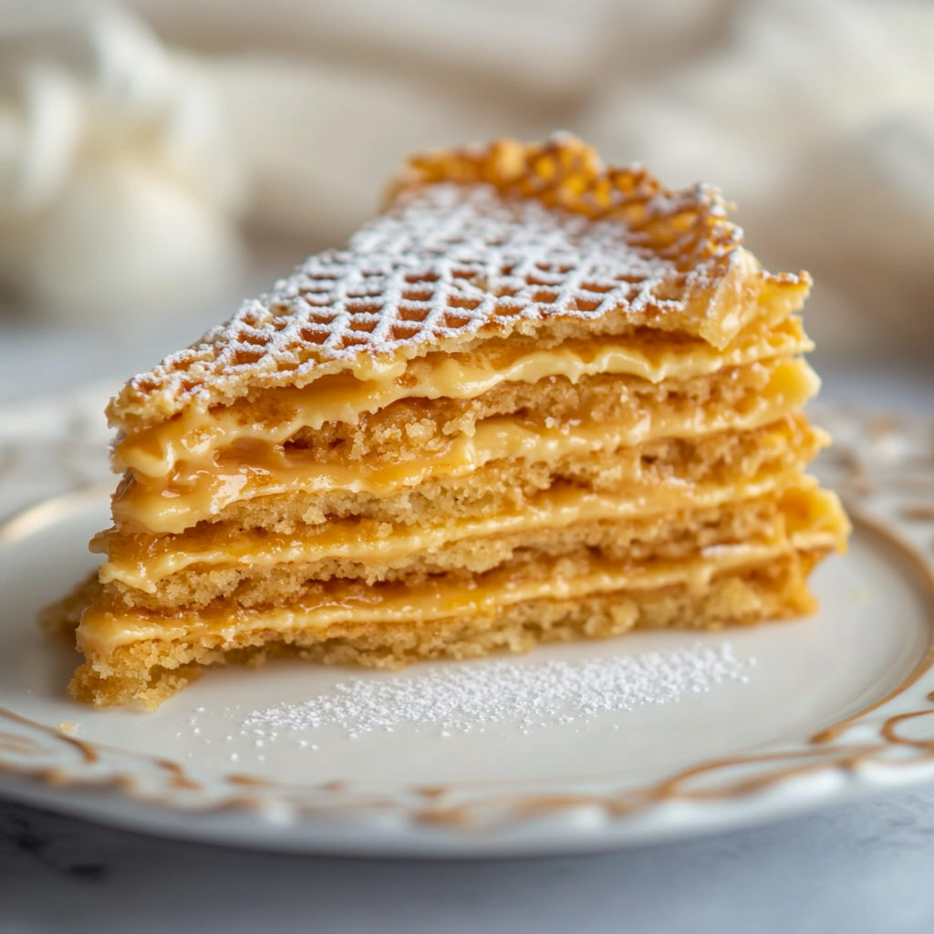 Ukrainian Waffle with Dulce de Leche