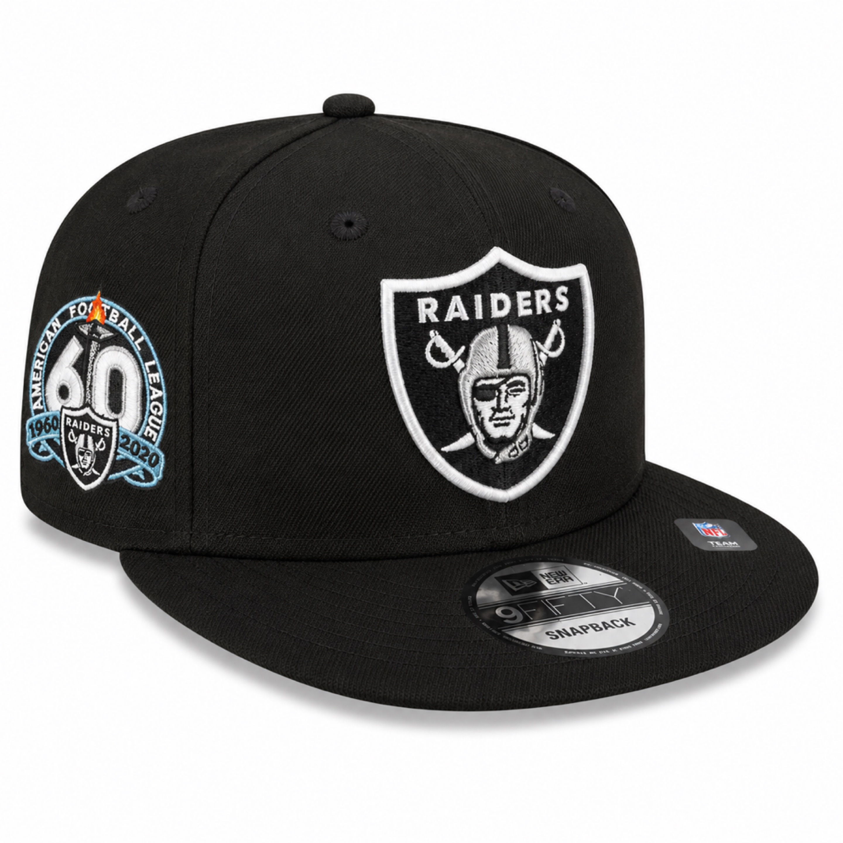 Las Vegas Raiders 1960 Black New Era 9FIFTY 60th Season Snapback Hat