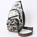 AD Hand Tooled Leather Hide Backpack