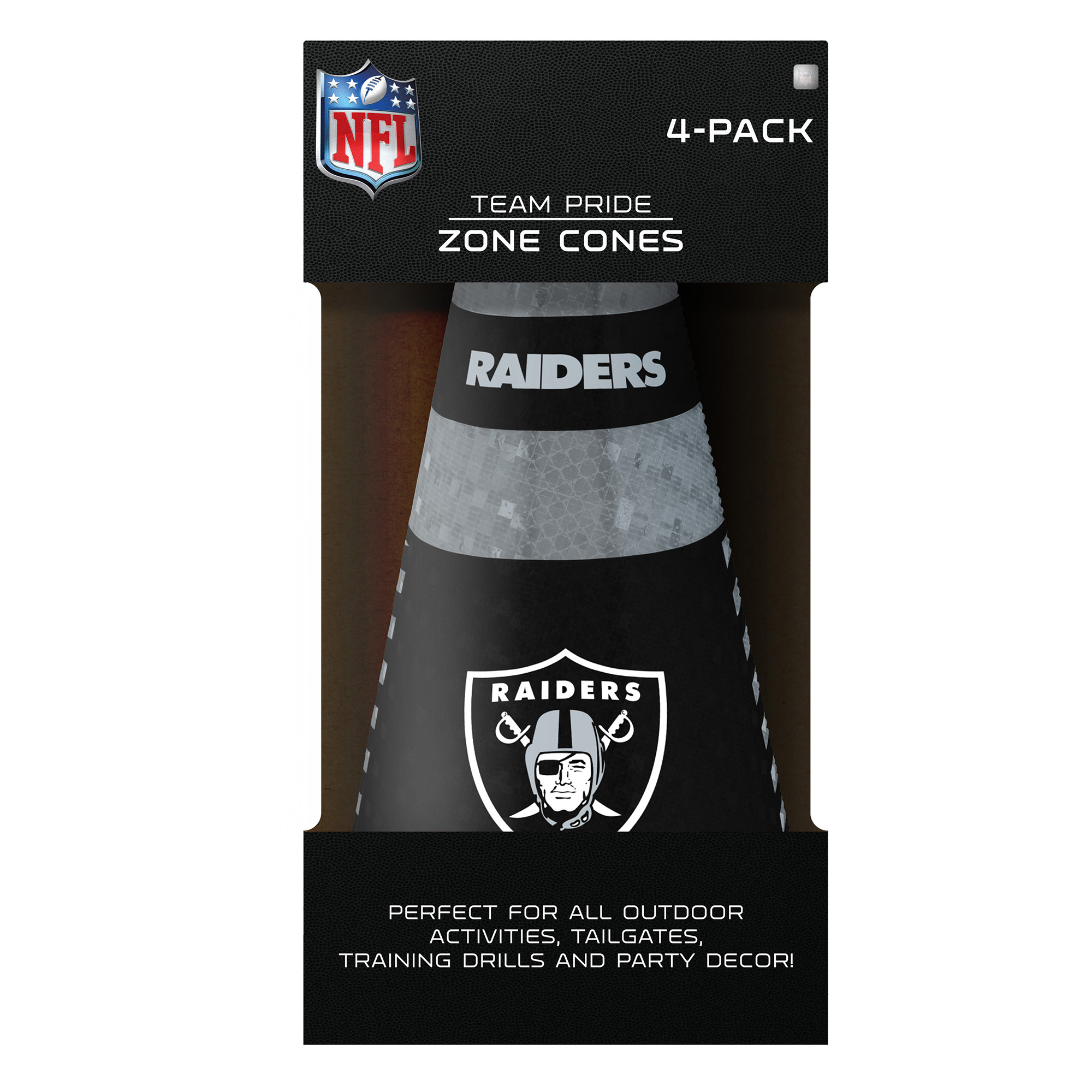 Las Vegas Raiders Party Zone Cones 4 Pack