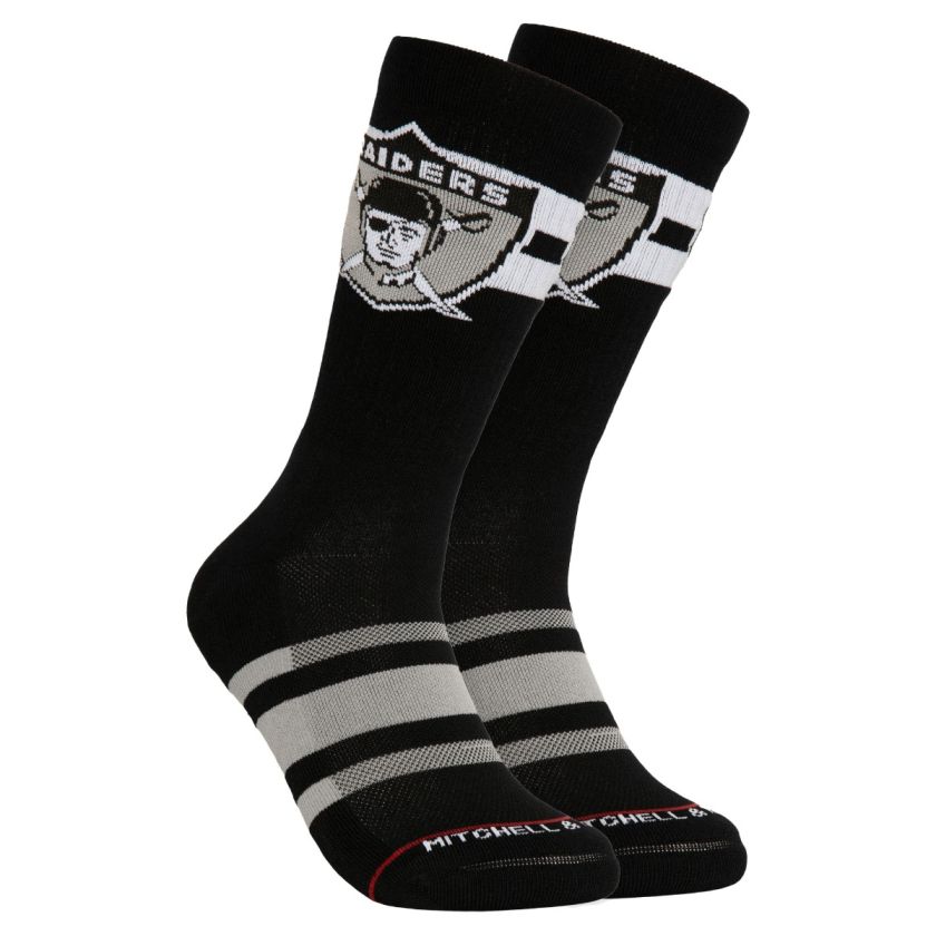 Las Vegas Raiders Retro Mitchell and Ness Lateral Socks