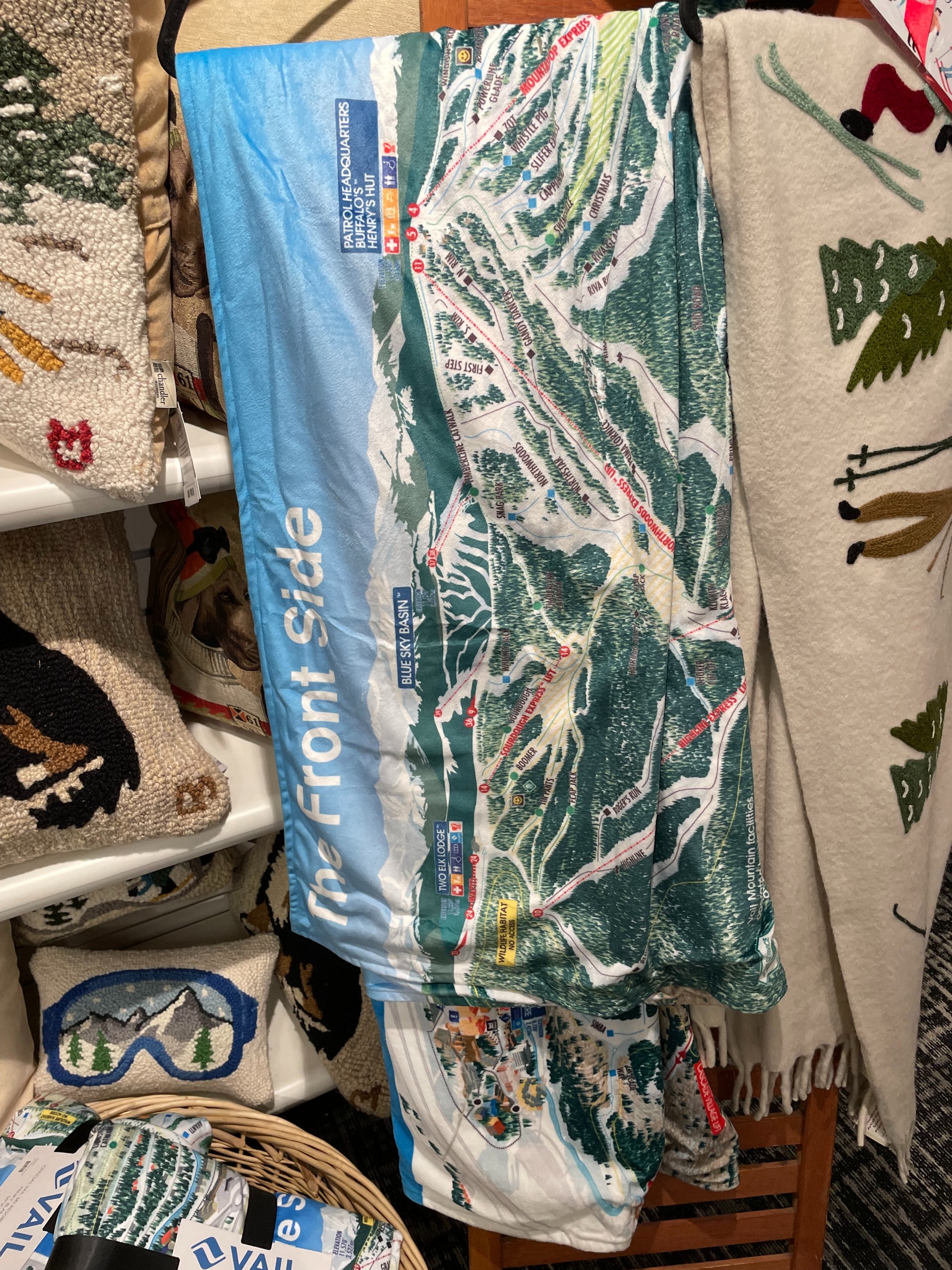 Vail Trail Map Blanket