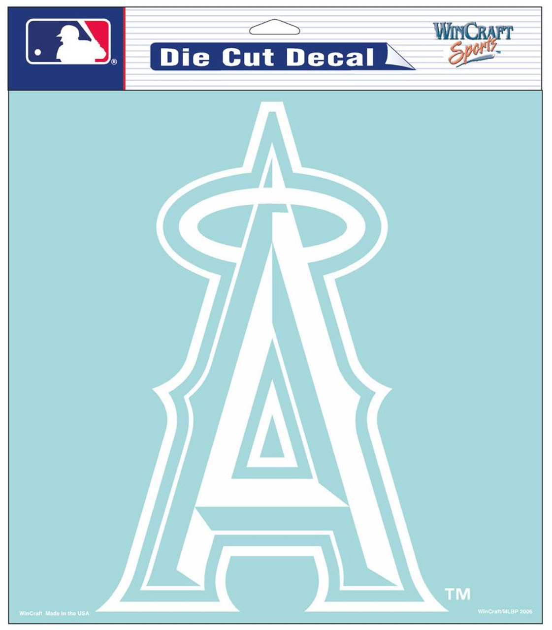 Los Angeles Angels White Perfect Cut Decal 8x8"