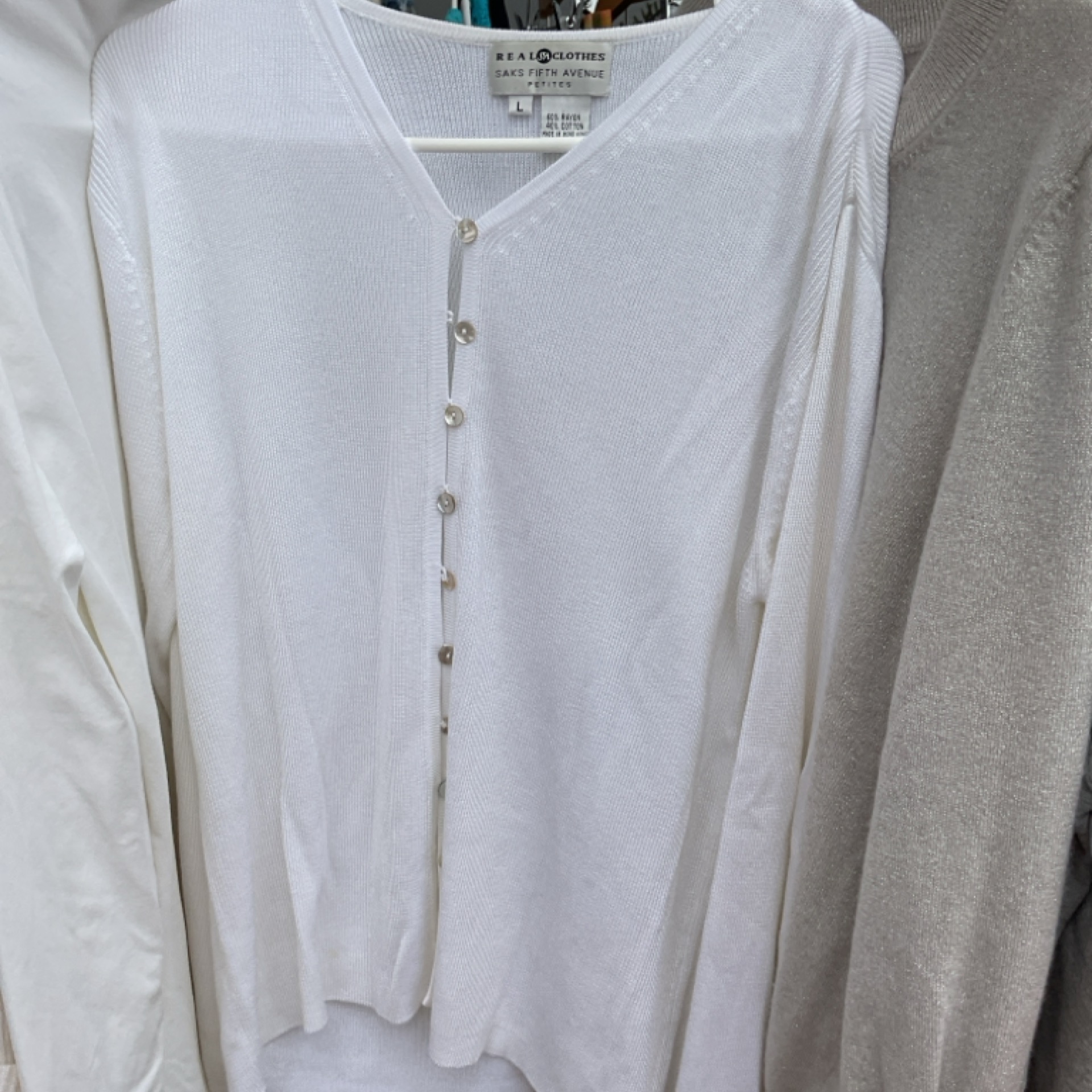 White Button Up Cardigan