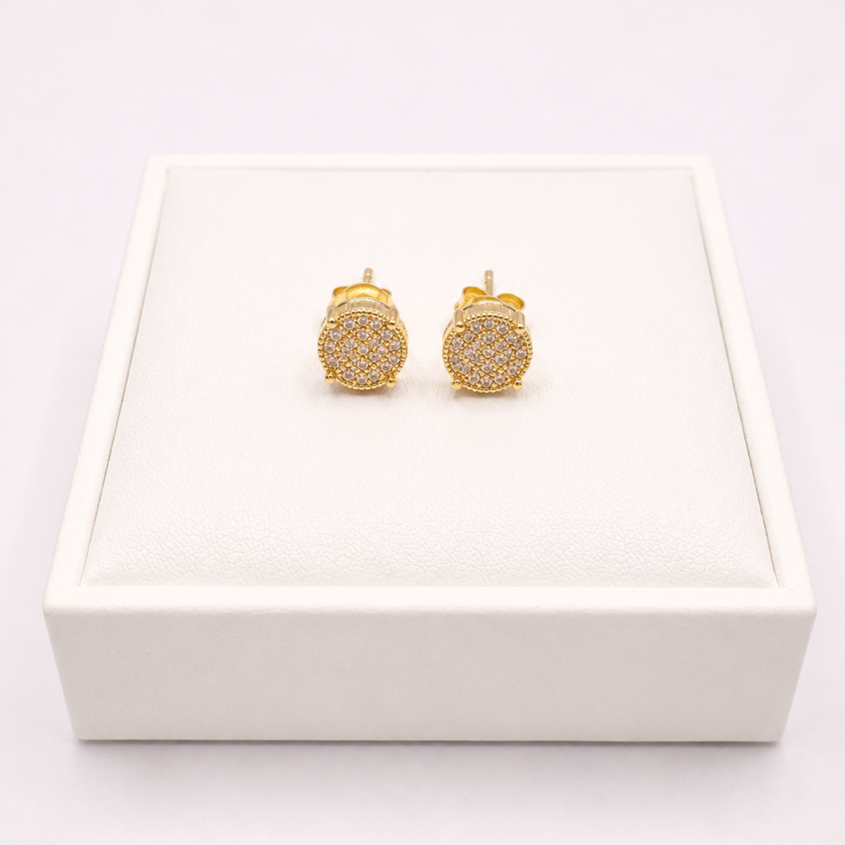 Gold Circle Earrings 