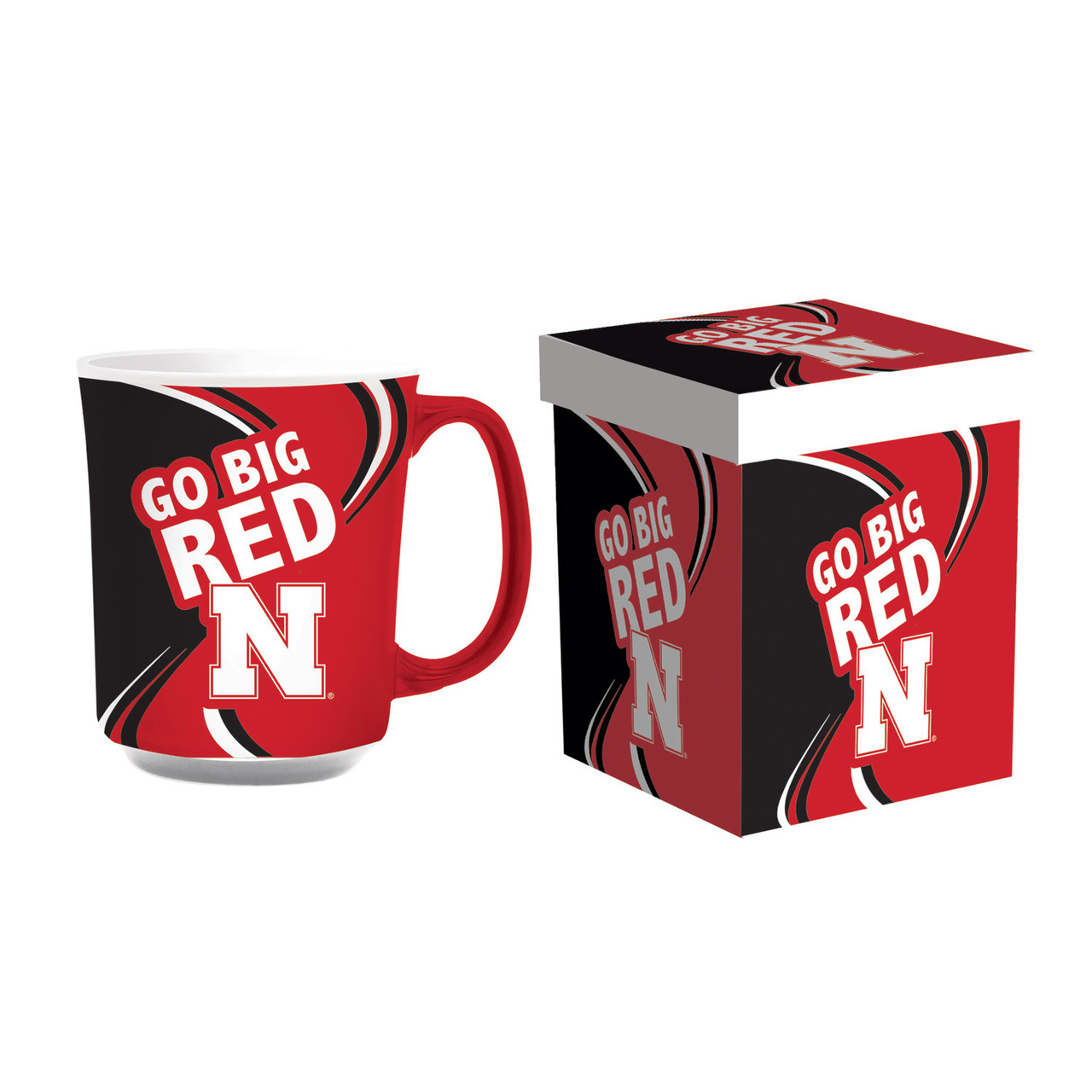 Nebraska Huskers Ceramic Coffee Mug with Matching Box 14oz