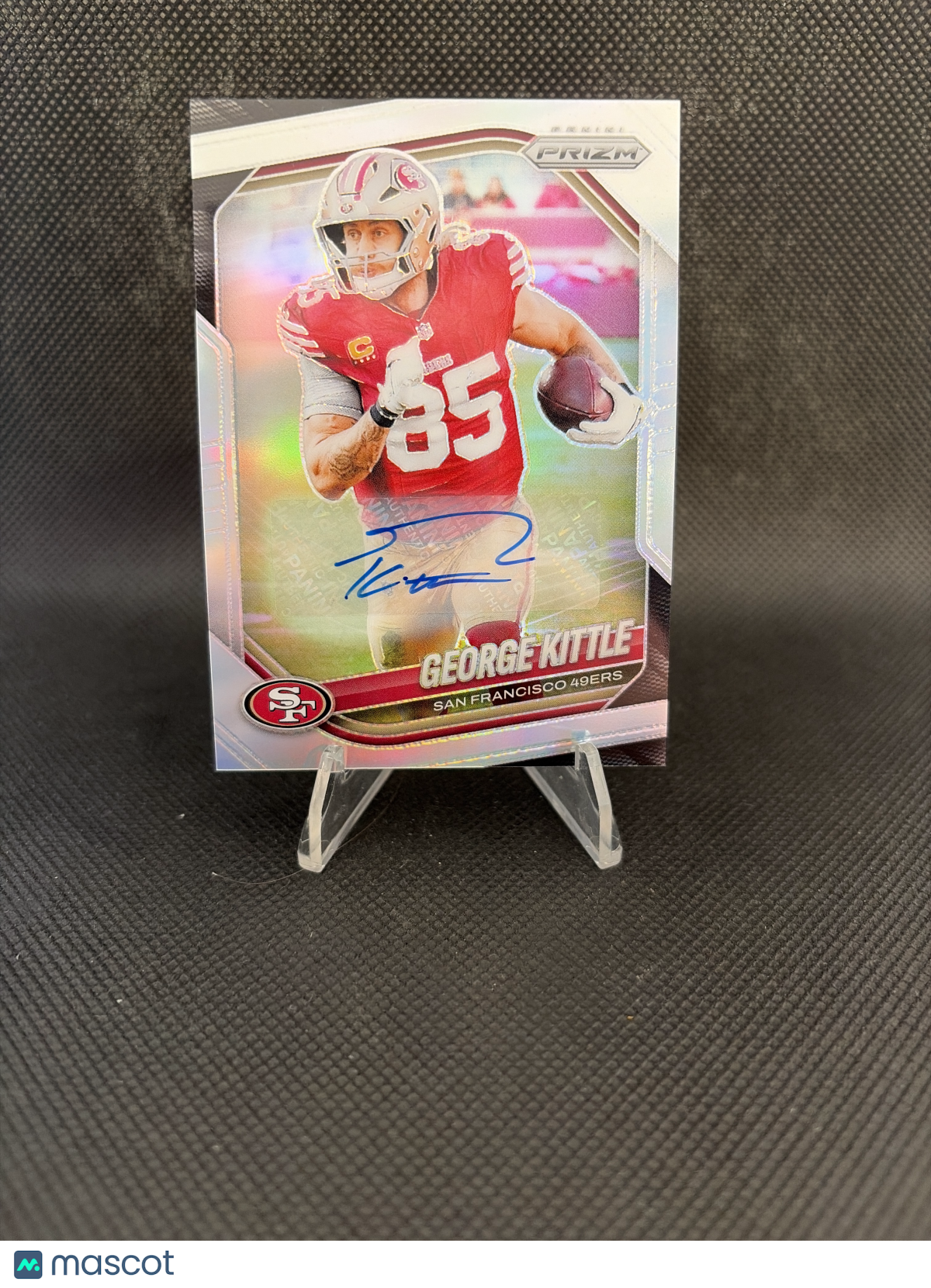 2025 Panini Prizm George Kittle Silver Refractor Auto