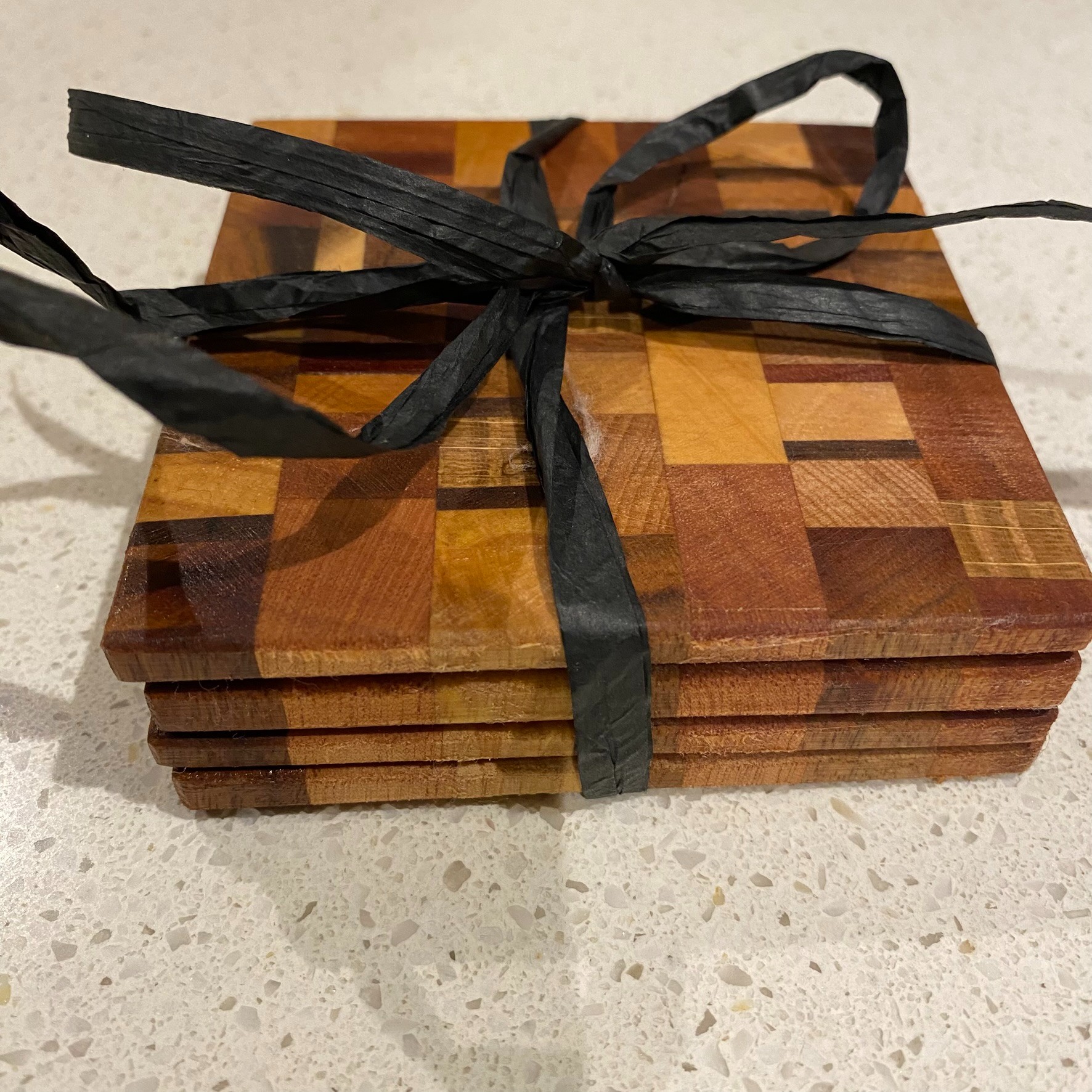 Coasters - hand crafted from a variety of reclaimed timbers - set of 4