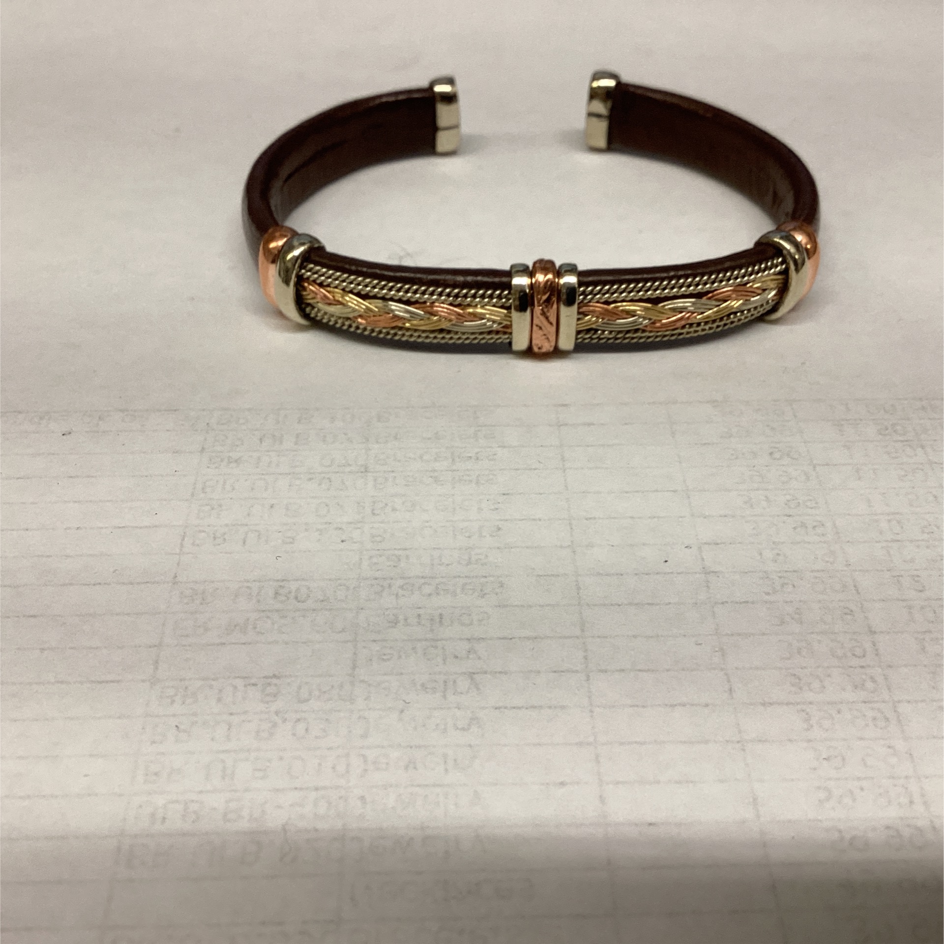 Brown Leather Cuff