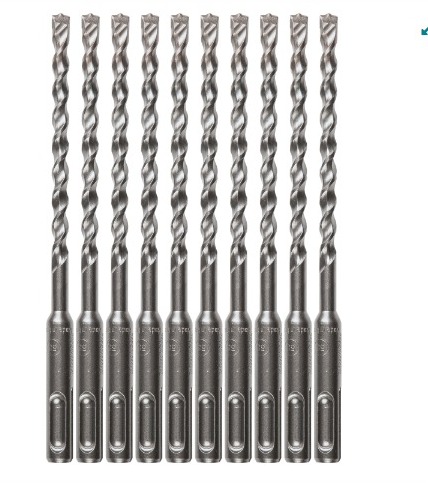 1/4" x 6" SDS‑PLUS Bit, 2‑Cutter, 10/pk