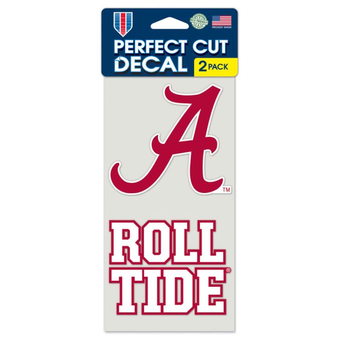 Alabama Crimson Tide Set of 2 Perfect Cut Decals