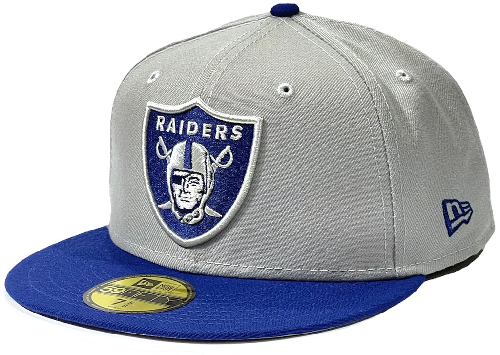 Las Vegas Raiders Grey/Royal New Era 59FIFTY Fitted Hat