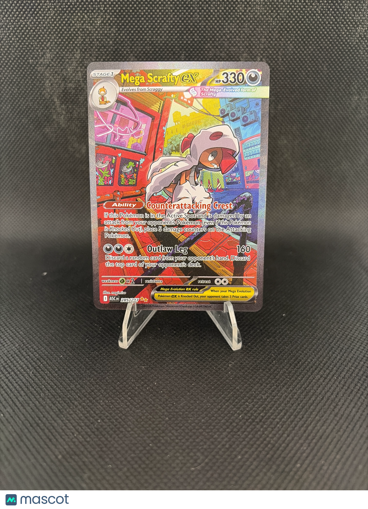 2026 Ascended Heroes Mega Scrafty EX SIR 285/217