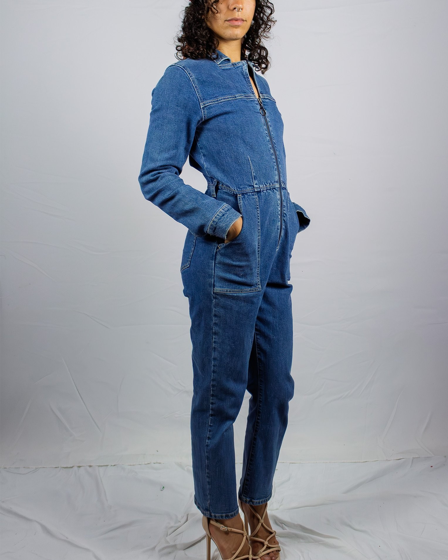 Women Denim Jumpsuit Vintage
