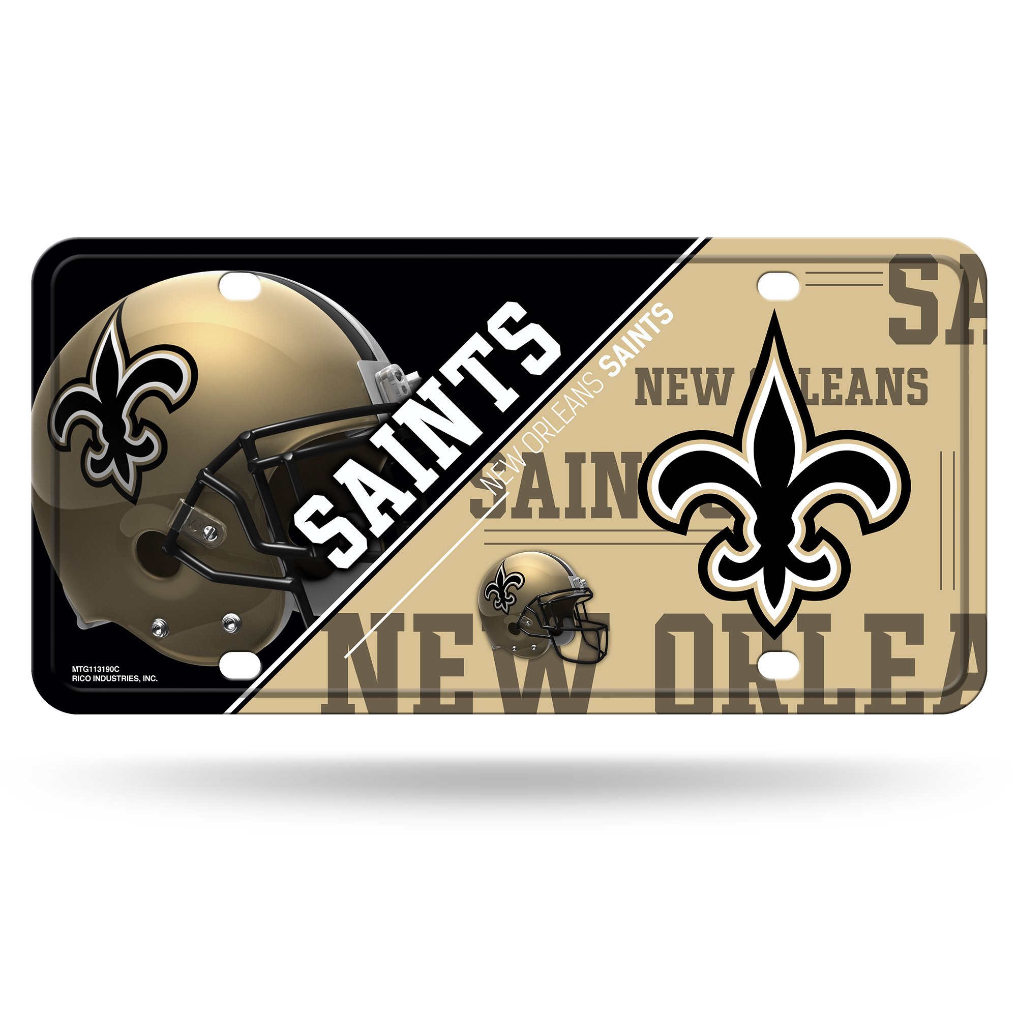 New Orleans Saints Metal License Plate