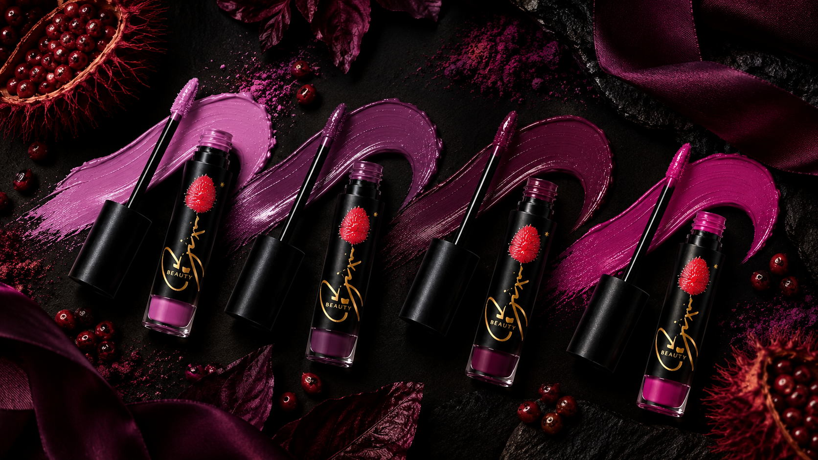 The Bixa Noir Collection lip whip set