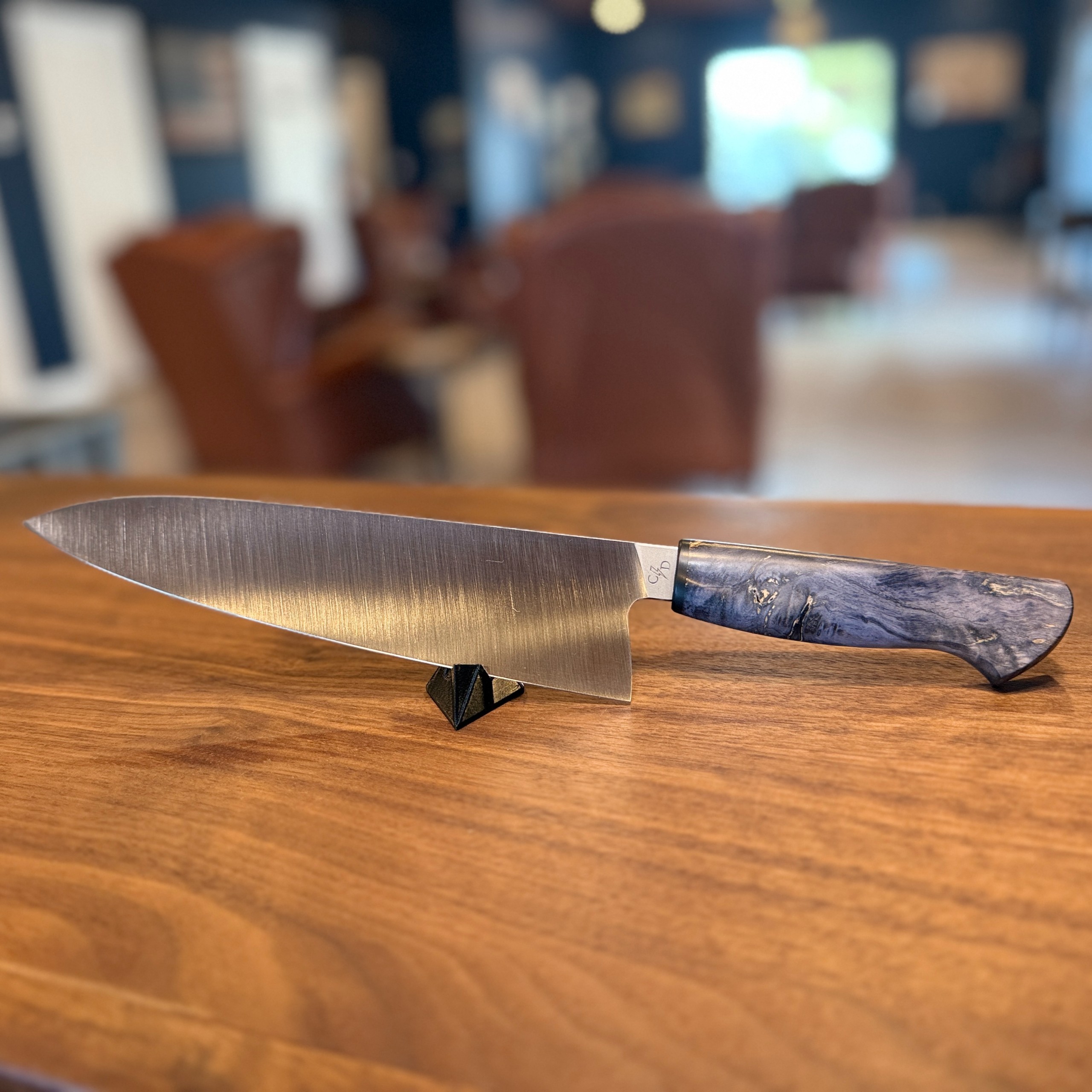 Corey Dunlap Custom Knives Chef Burlwood