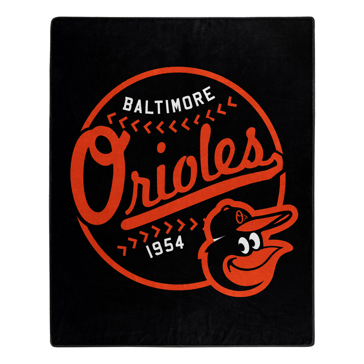 Baltimore Orioles Moonshot Design Raschel Blanket