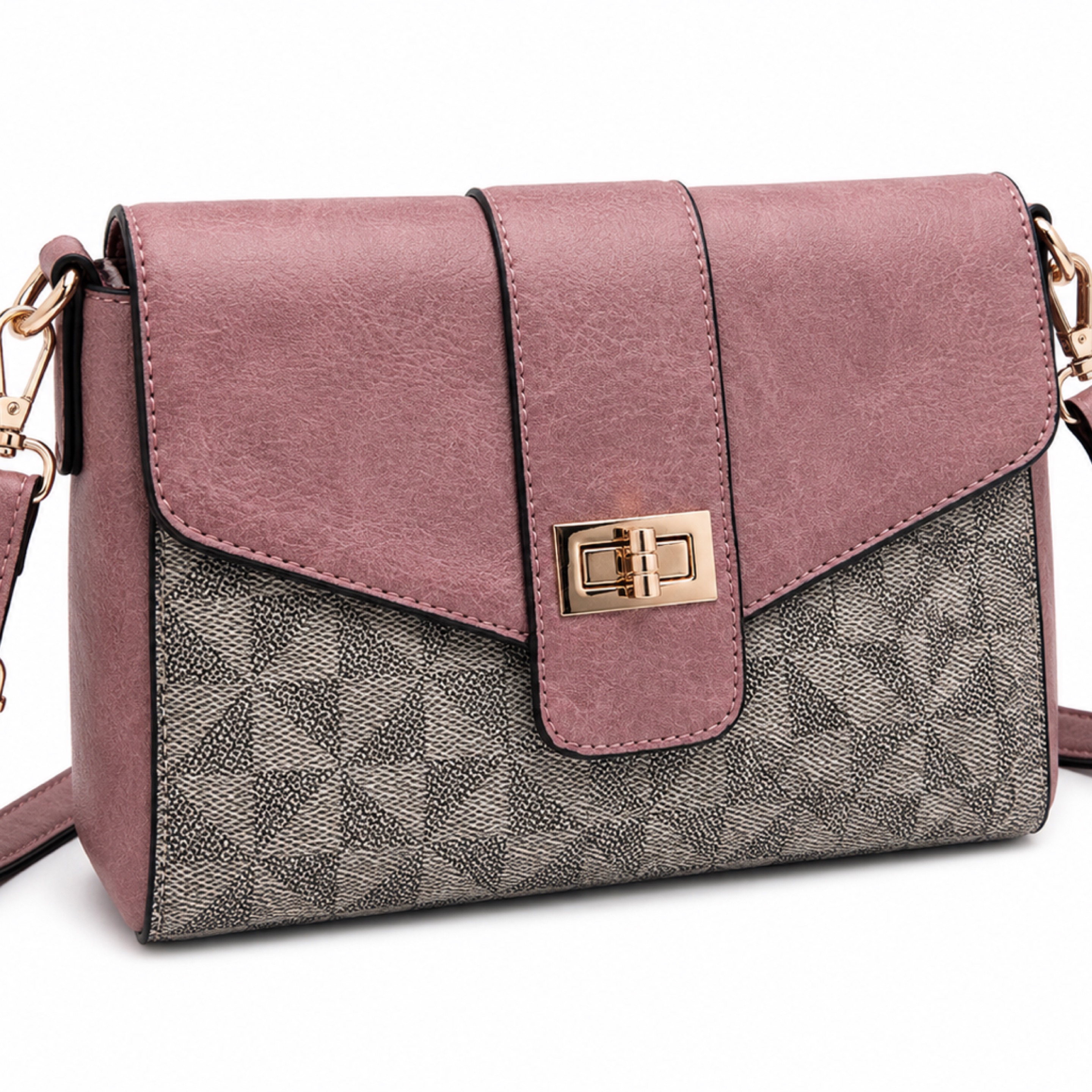 Mauve Crossbody Shoulder Bag