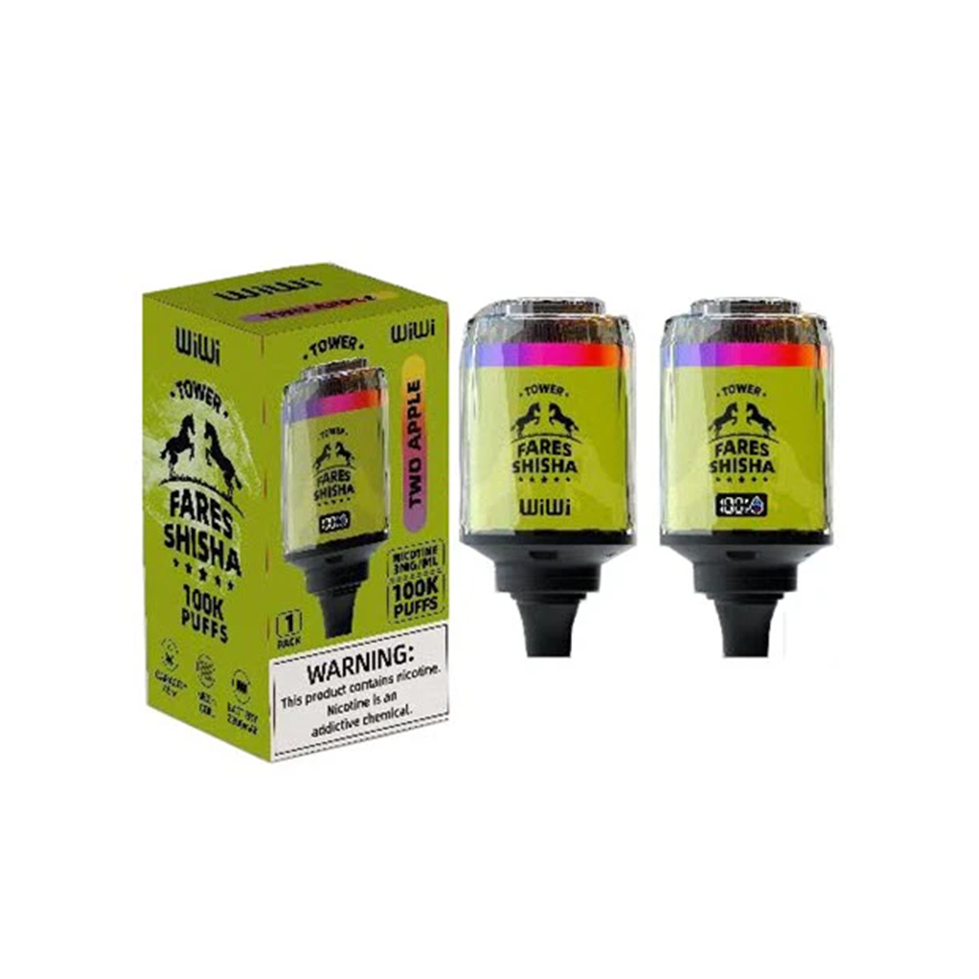 Fares Shisha 100,000 Two Apple 3mg