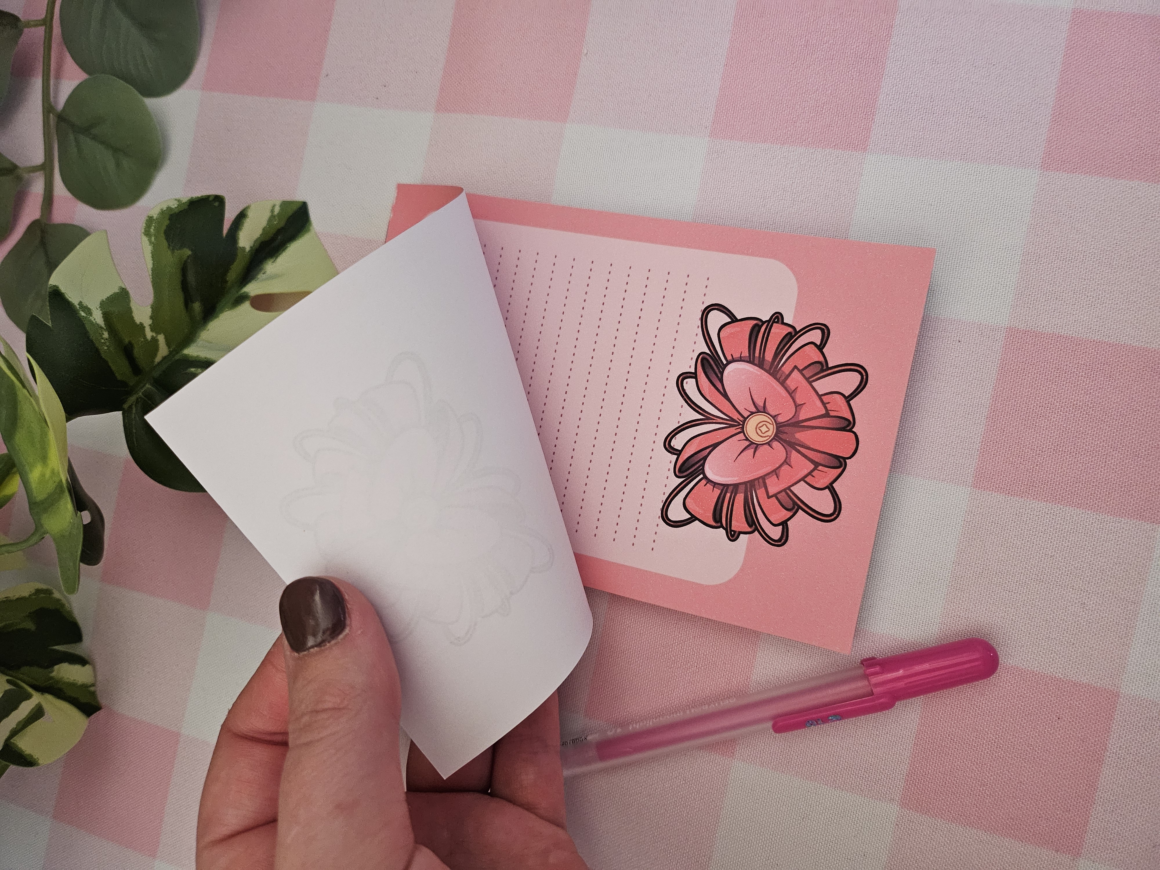 Ribbon Heart Notepad