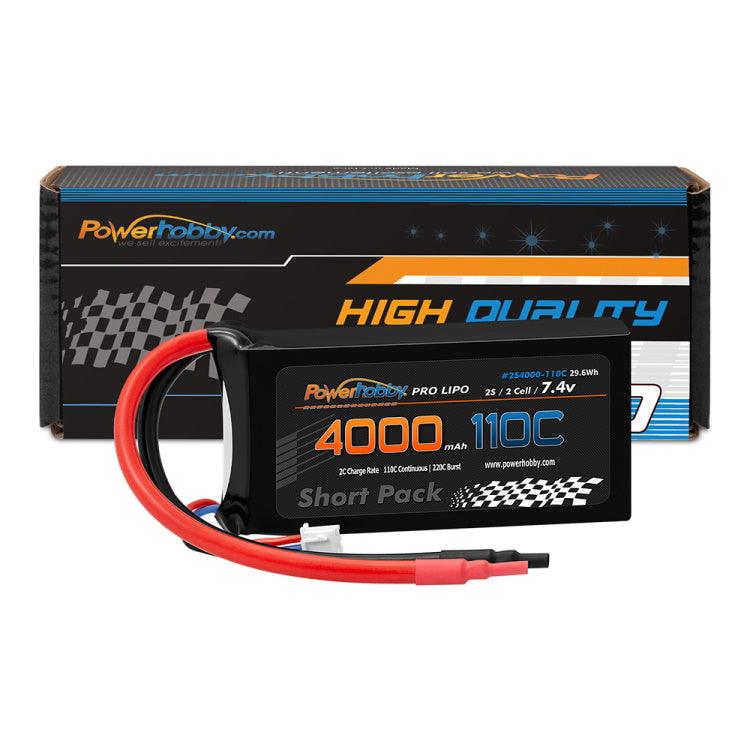 Power Hobby 2S 4000mah 110c Shorty 29.6wh