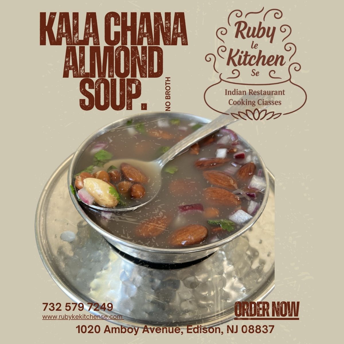 Kala Chana & Almond Soup