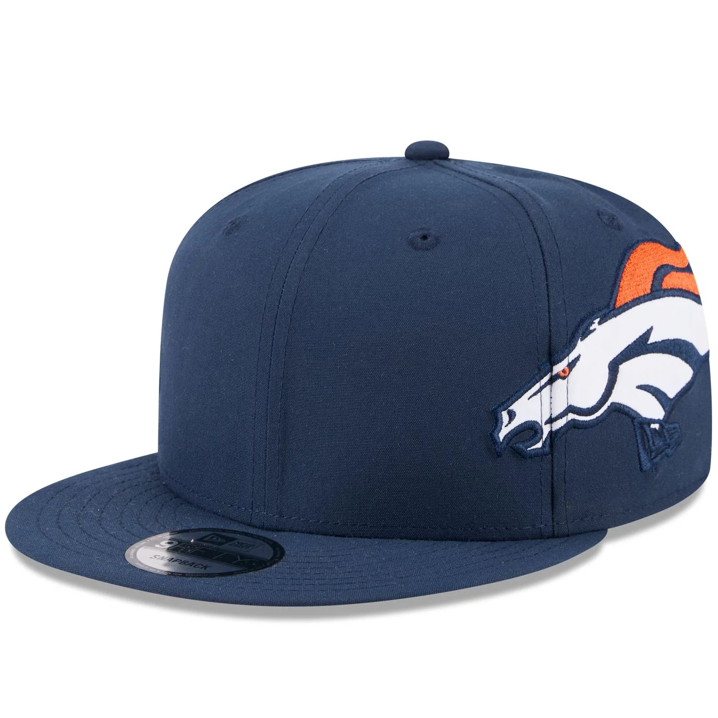 Denver Broncos Navy New Era 9FIFTY Helmet Snapback Hat
