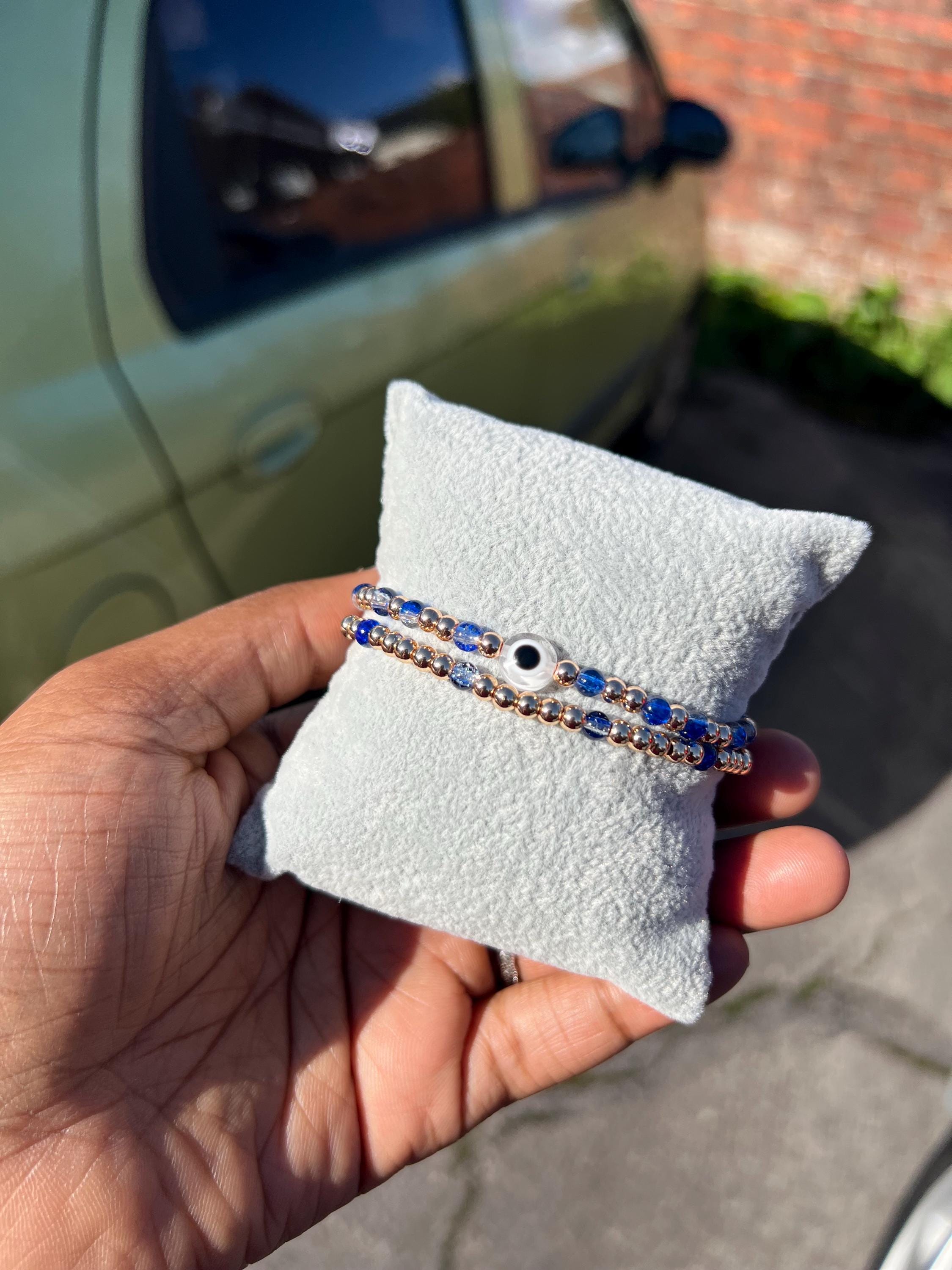 Evil Eye Beaded Bracelet: Dainty Stacking Jewelry, mother’s Day gift, Birthday Gifts view 6