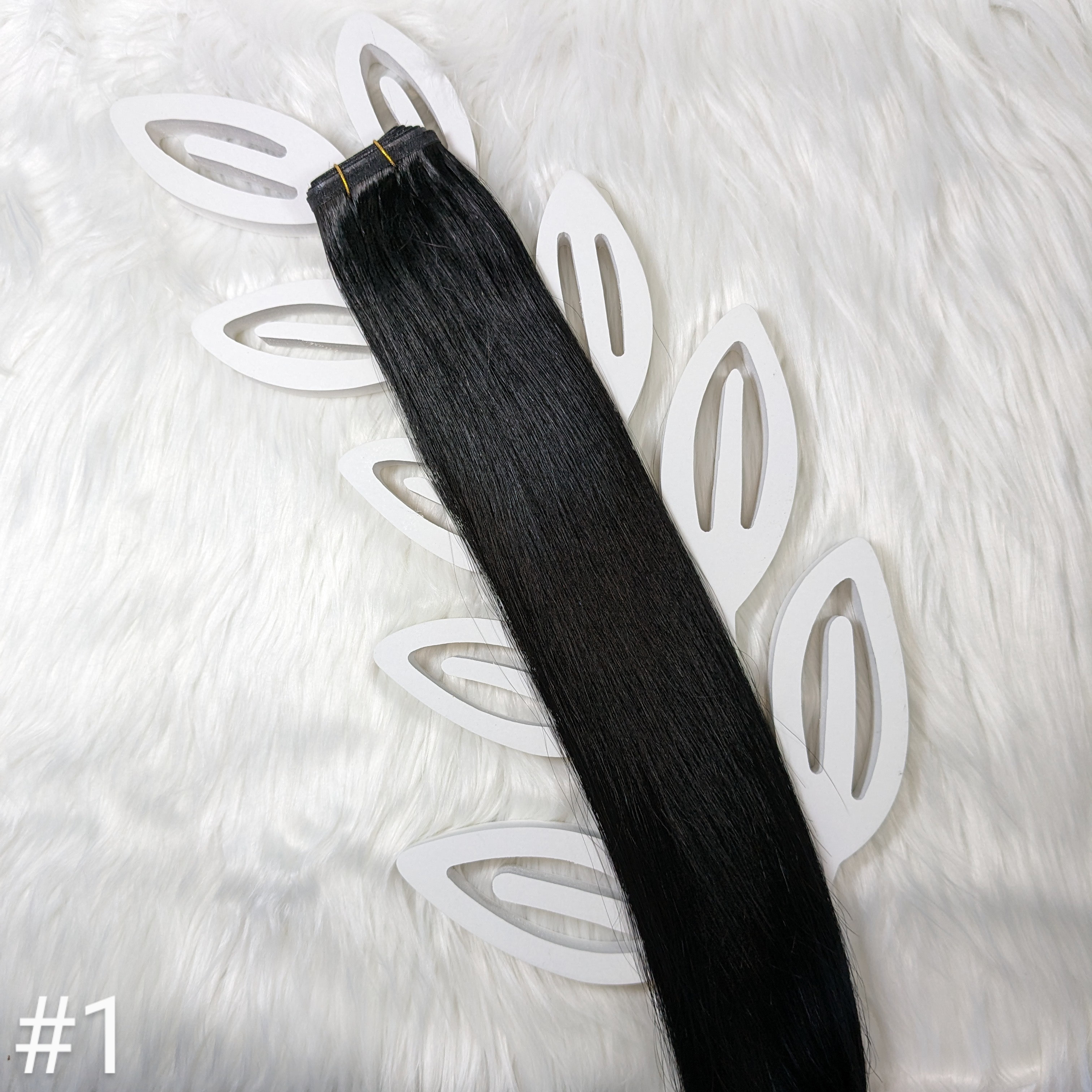 24" Russian Remy Hand-Tied Weft Hair Extensions – Free Color Match - Same-Day Install Las Vegas