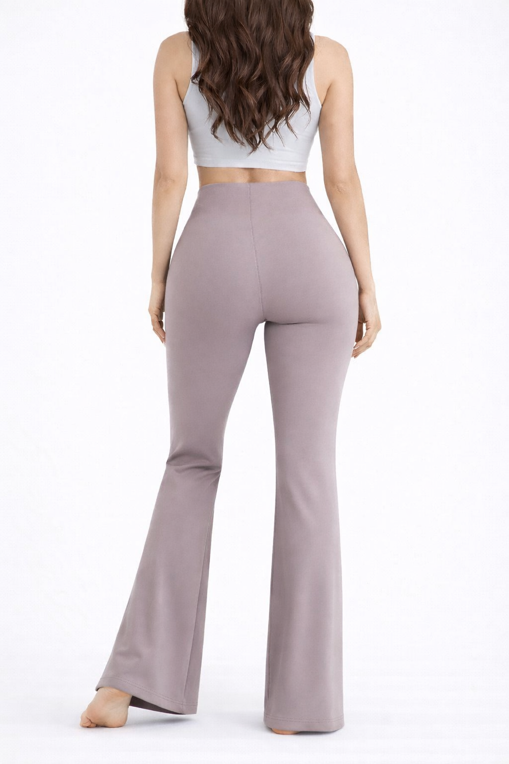 Satin Lace Hem Back Slit Pencil Midi Skirt