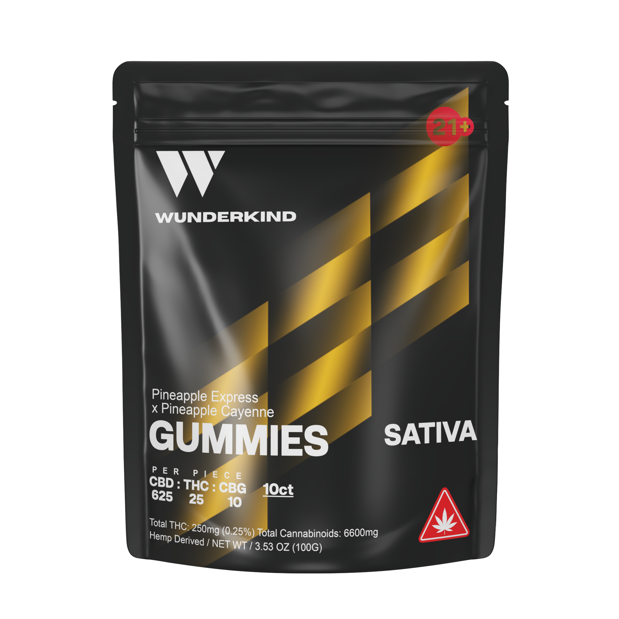 Pineapple Express x Pineapple Cayenne Gummies Black Line 10ct | Wunderkind - Regular