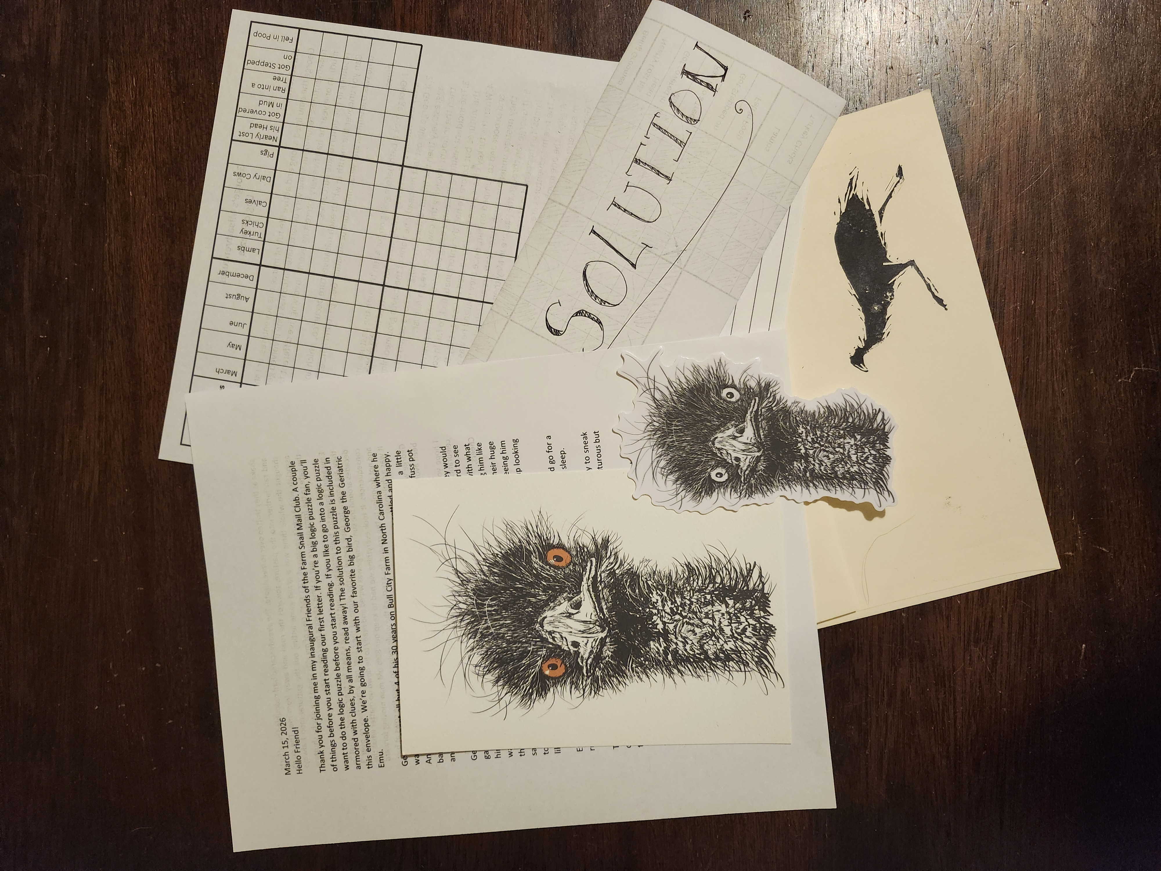 friends of the farm snail mail club image