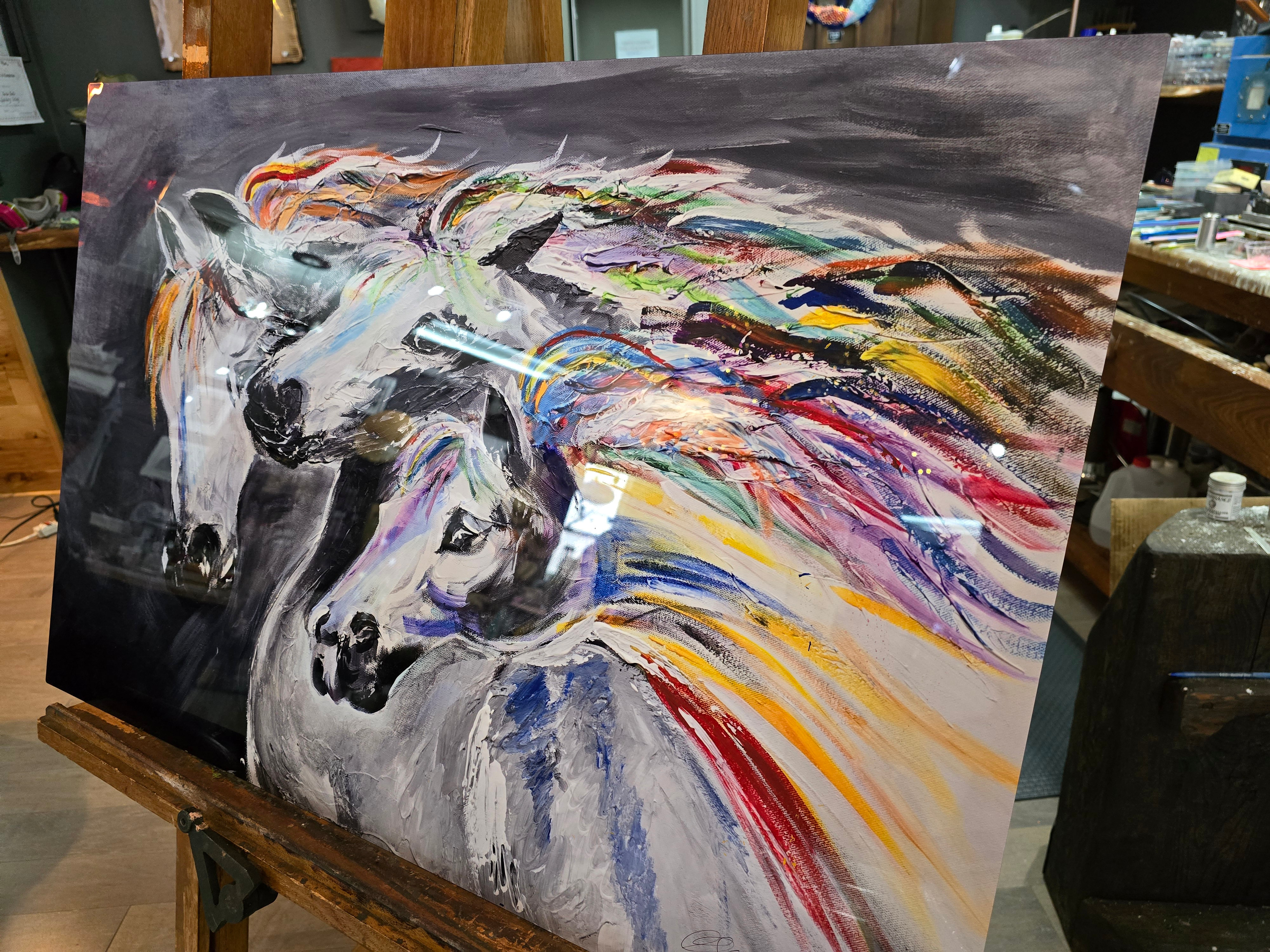 Garanhao 3 Horses Metal Print by Moss Creek Art