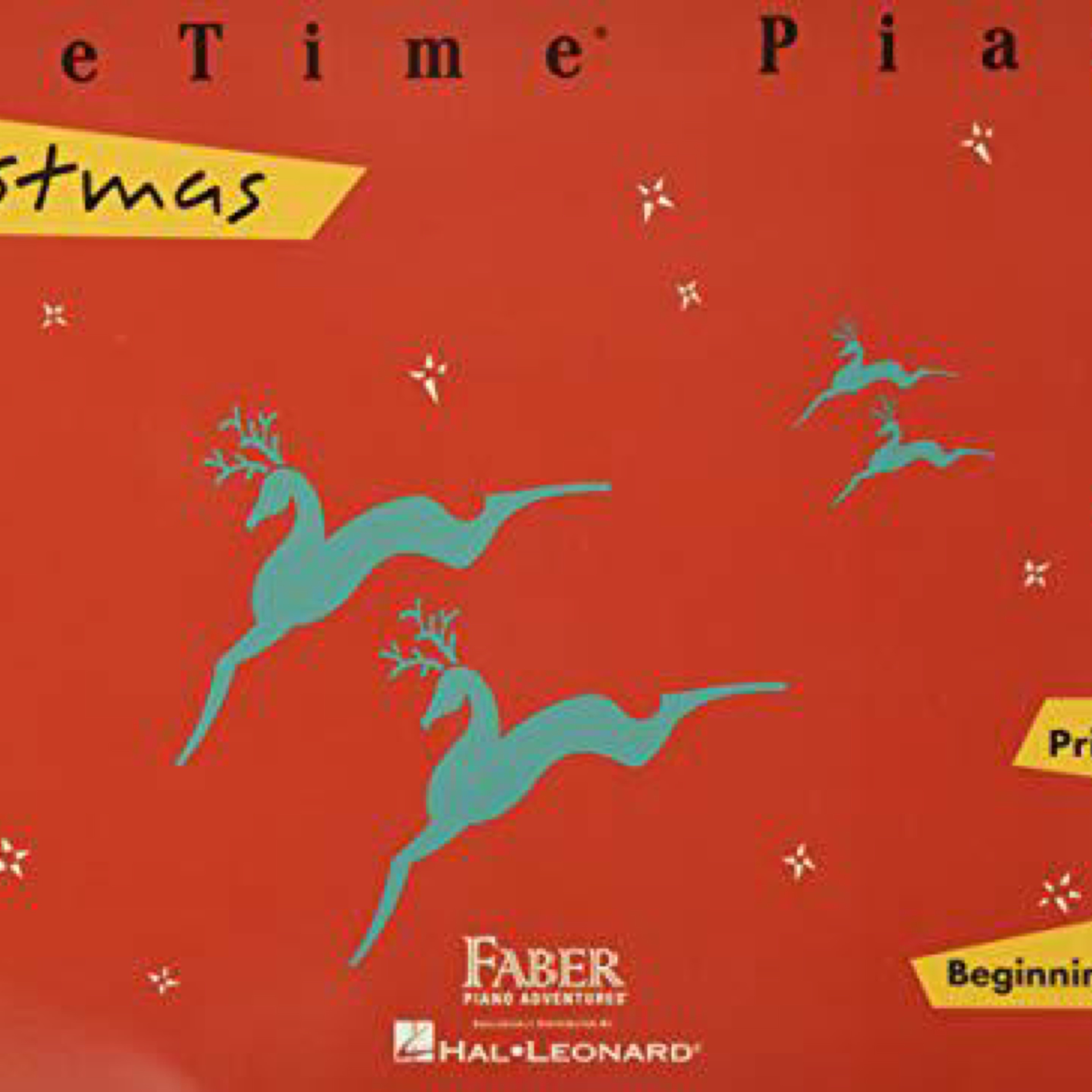 Faber Piano Adventures Pretime Piano Christmas Primer Level Beginning Reading