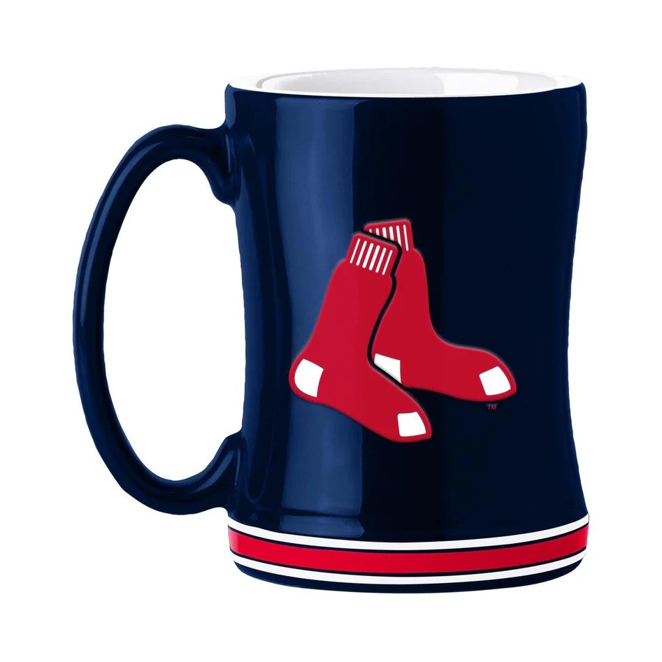 Boston Red Sox Blue Sculpted Coffee Mug 14oz