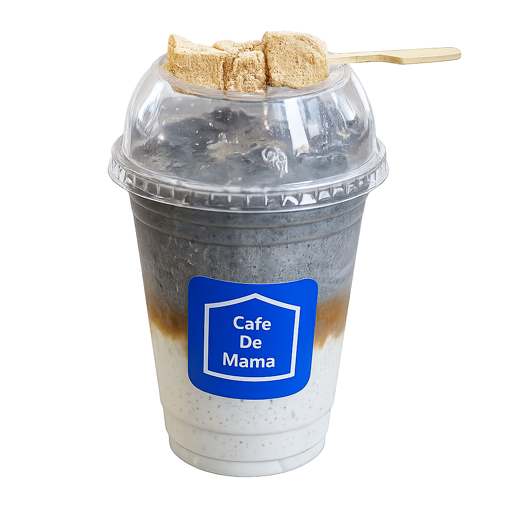 Black Sesame Mochi Latte