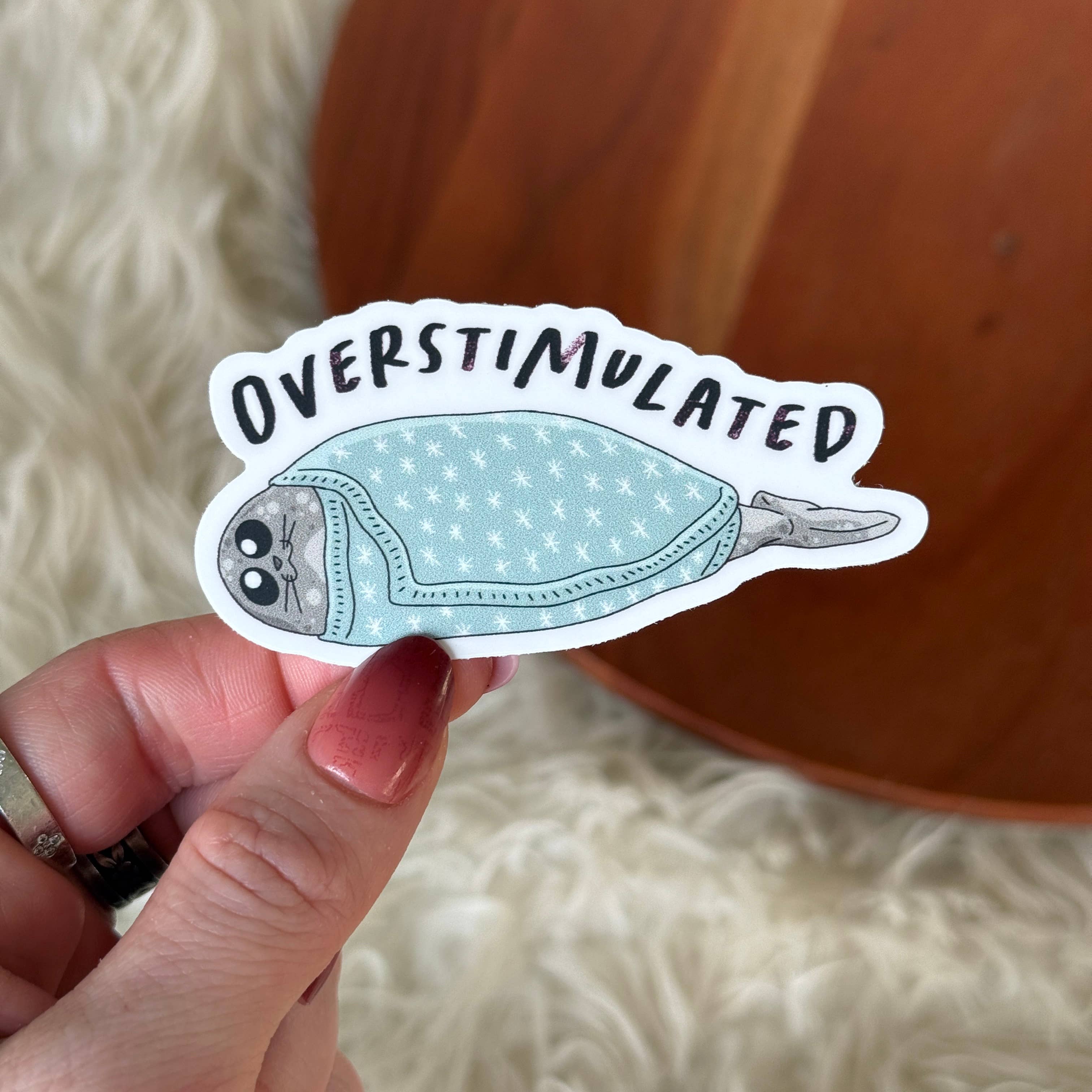 Overstimulated Seal In Blanket Sticker