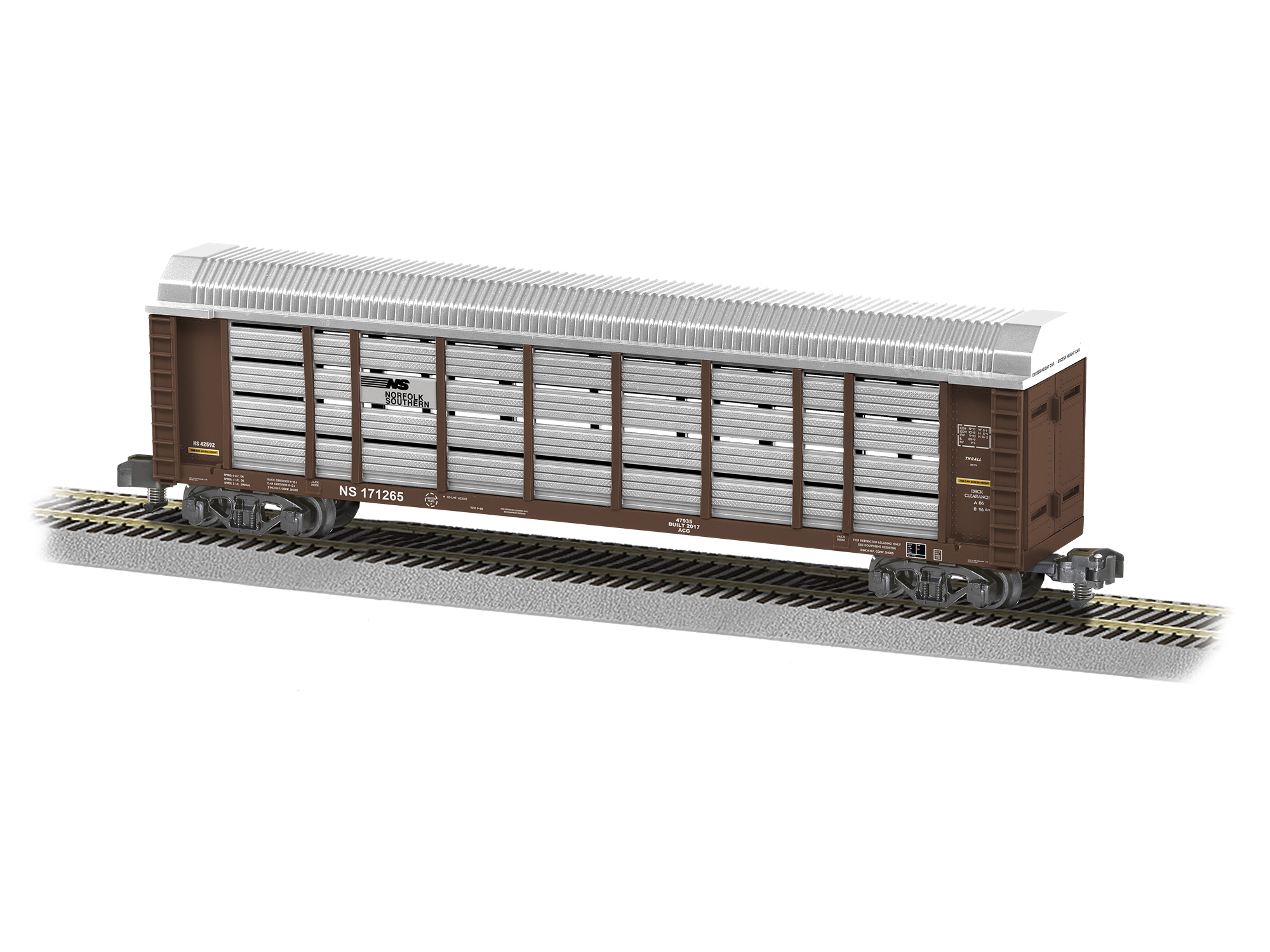 Lionel Norfolk Southern Auto Carrier NS# 171265 647935 S Scale
