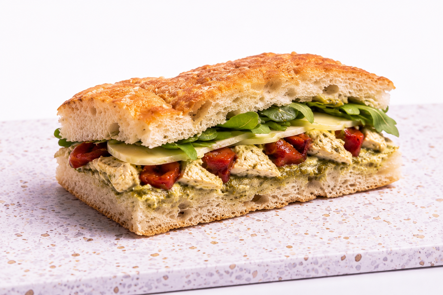 Pesto Chicken Focaccia