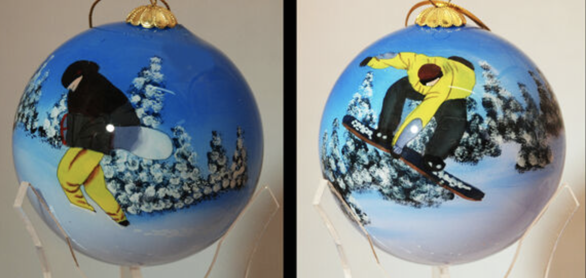 Hand painted Glass Ball Ornament from Art Studio Company