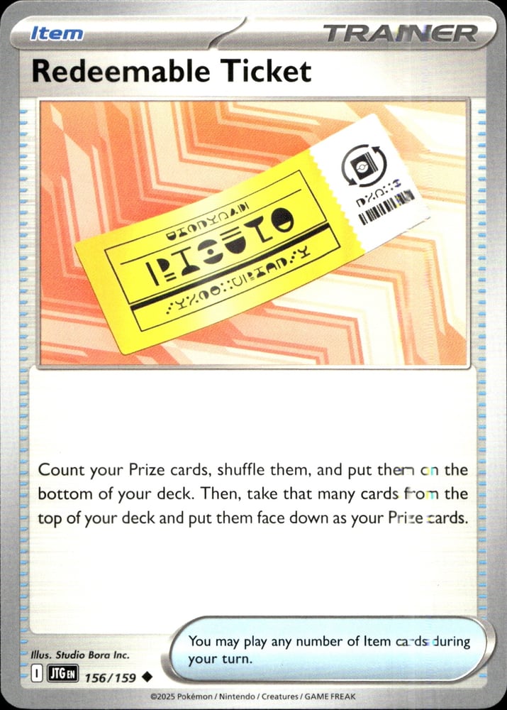 Redeemable Ticket - SV09 156/159