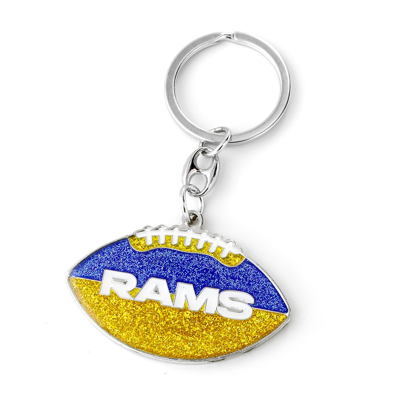 Los Angeles Rams Glitter Football Keychain
