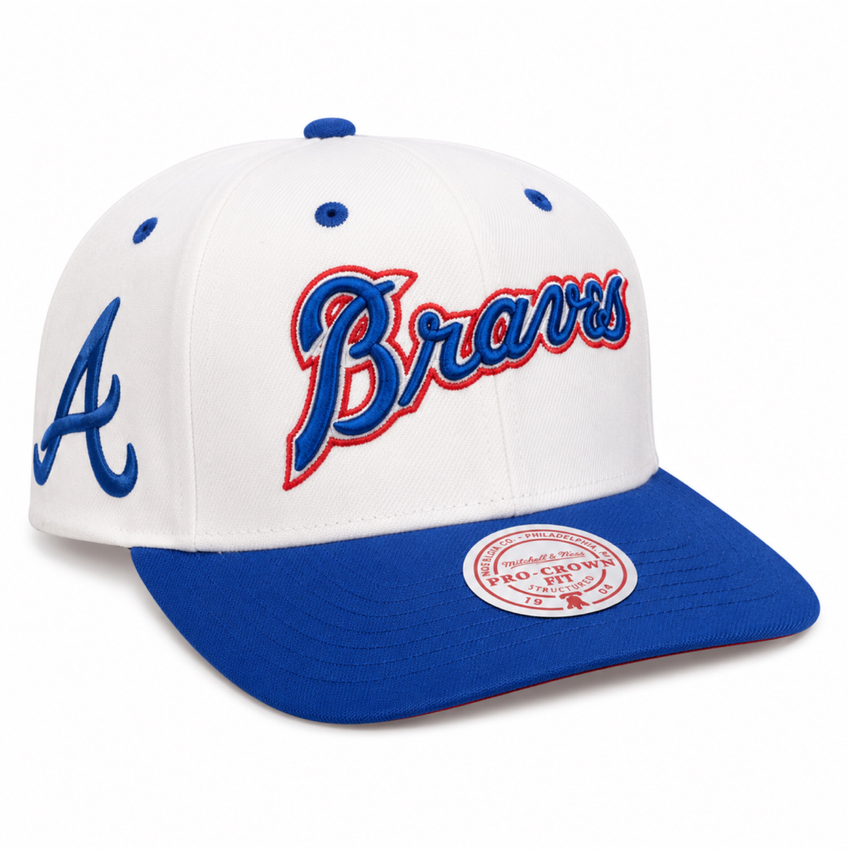 Atlanta Braves Cooperstown Mitchell and Ness Evergreen Pro Crown Snapback Hat