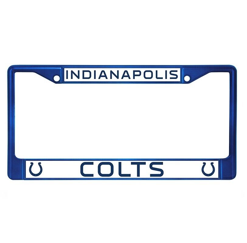 Indianapolis Colts Blue Chrome License Plate Frame