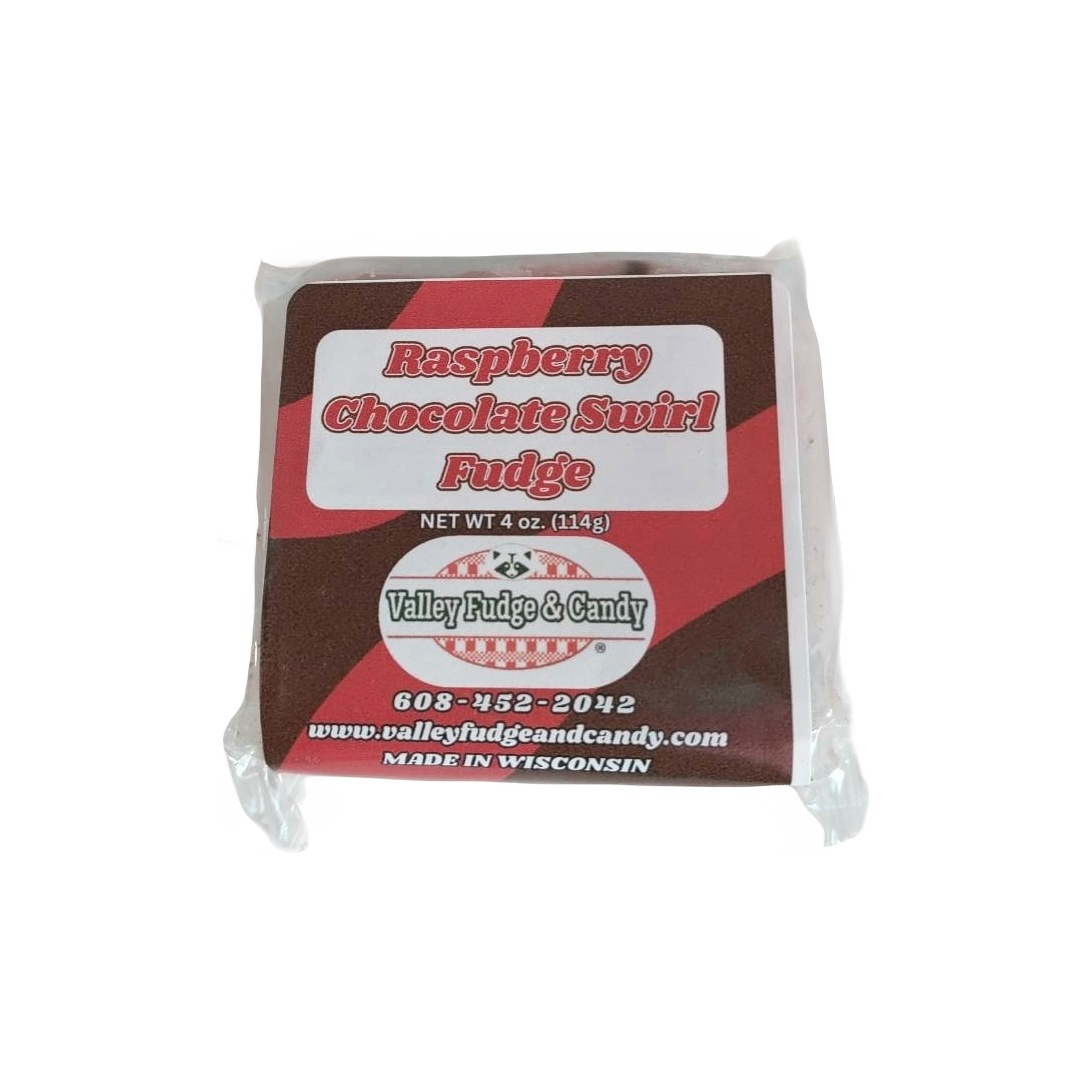Raspberry Chocolate Swirl Fudge