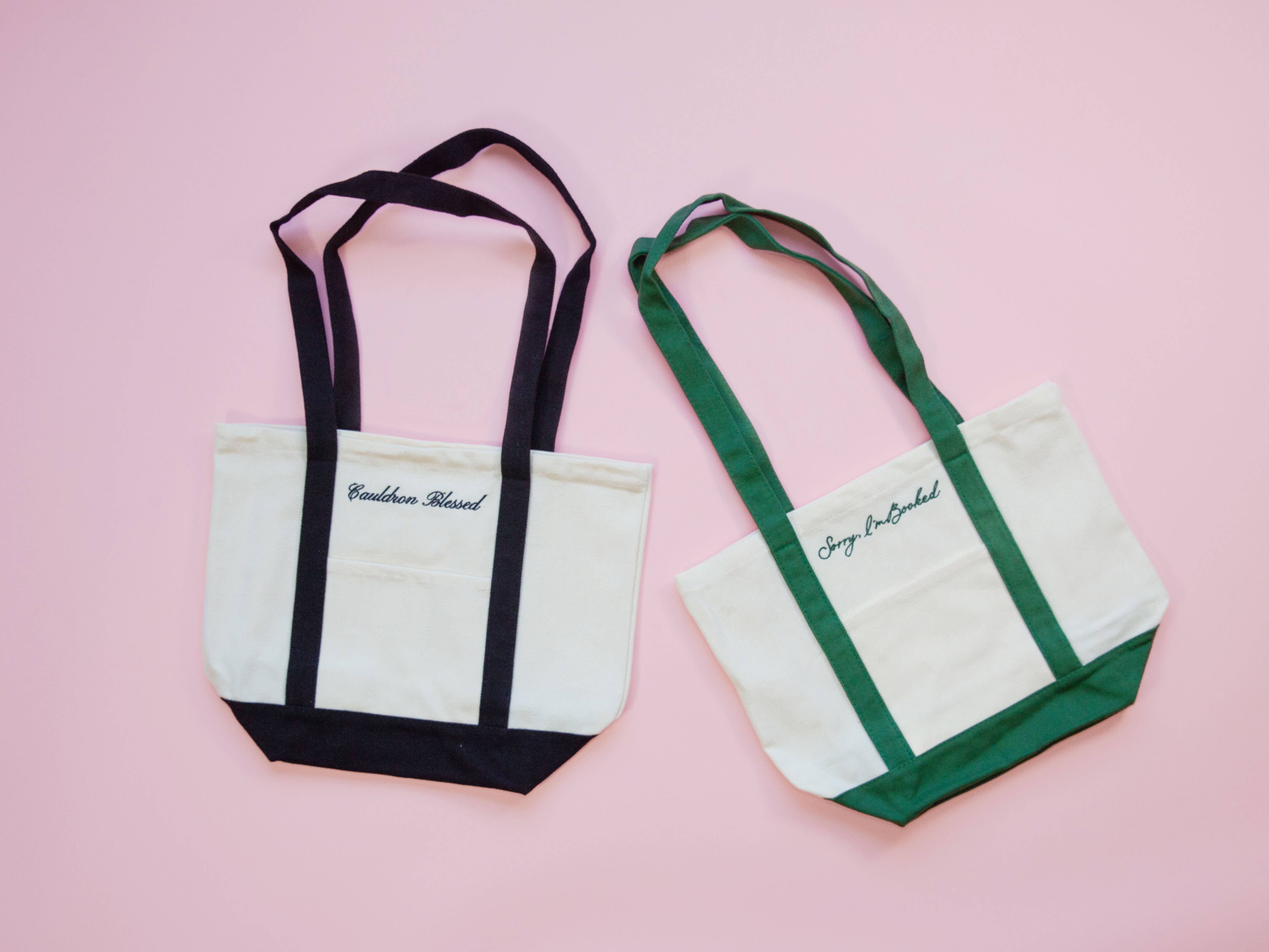 Green Bookish Mini Tote | Sorry I'm Booked: Green