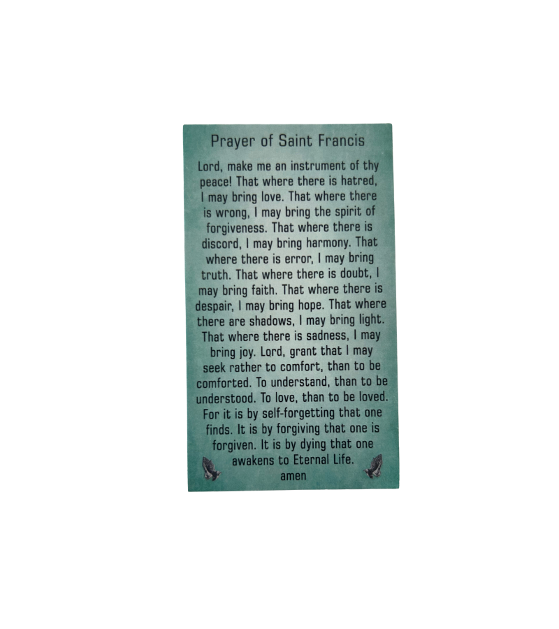 St. Francis Prayer Wallet Card
