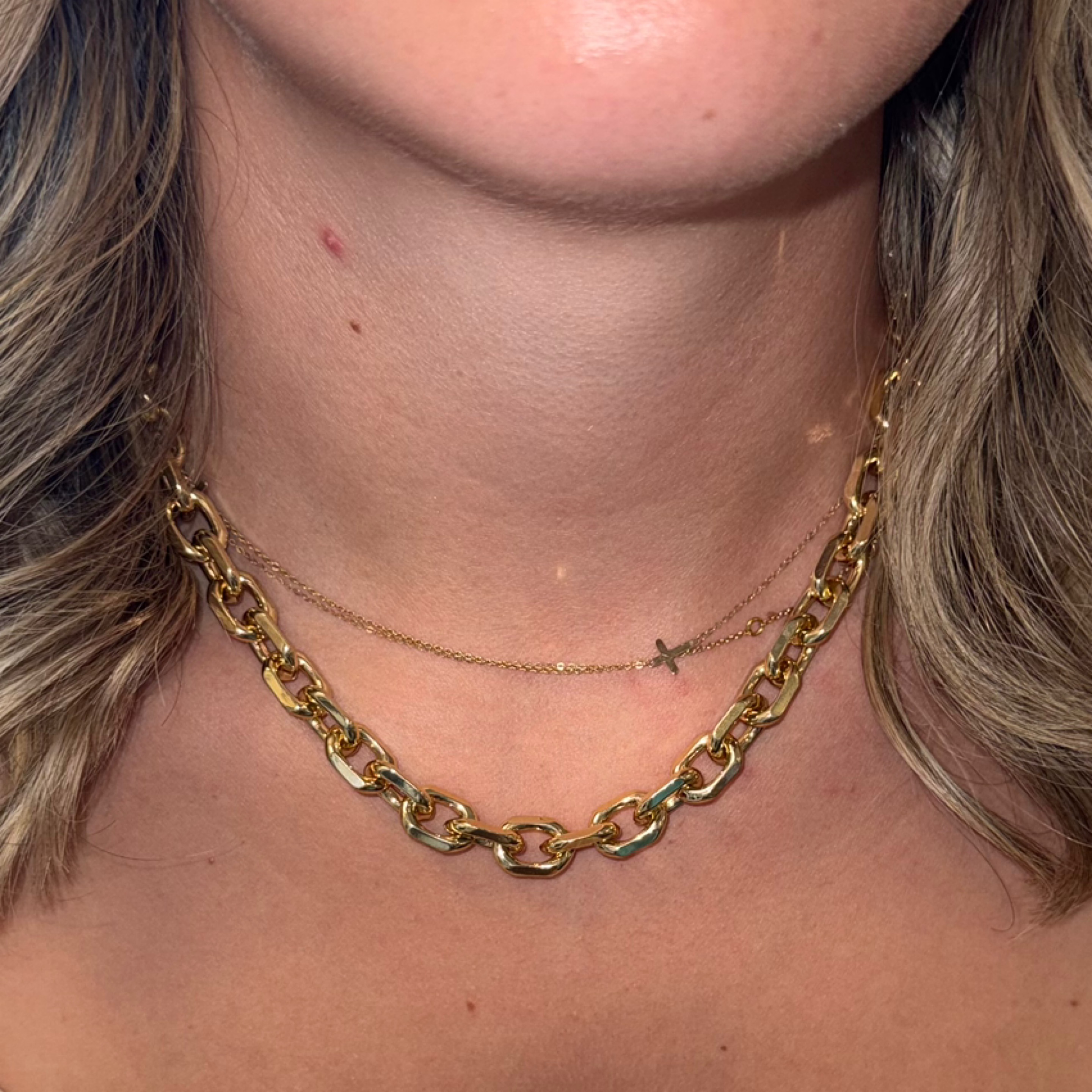 Gold link necklace — Bama Tan boutique, Tuscaloosa AL
