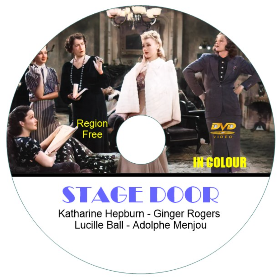 Stage Door. Ginger Rogers (1937) in Color. DVD